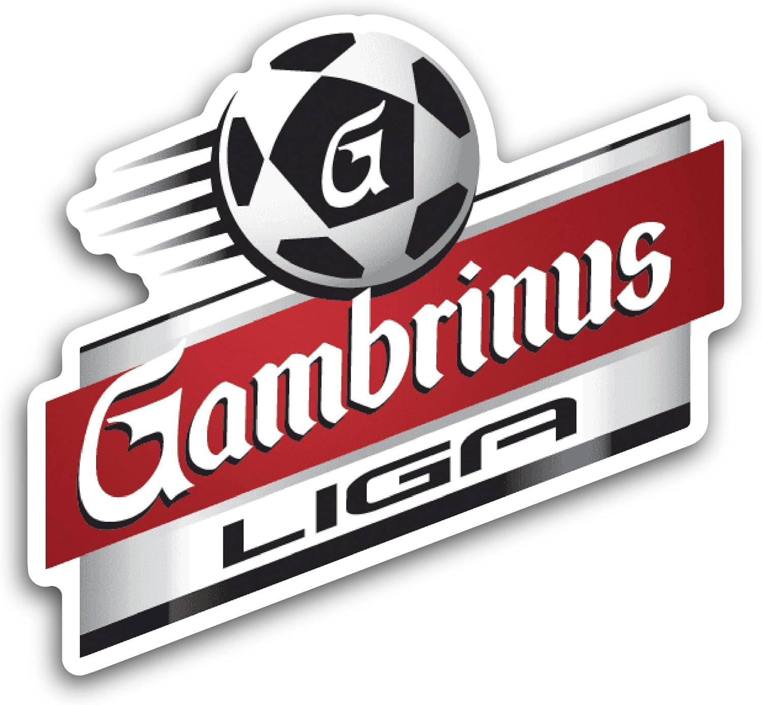 2 (Pieces) 3" and 5" Gambrinus l1ga Sticker, Waterproof Vinyl Decals for Many Purpose Like Cars, Trucks, Laptops, Phones, Windows and More