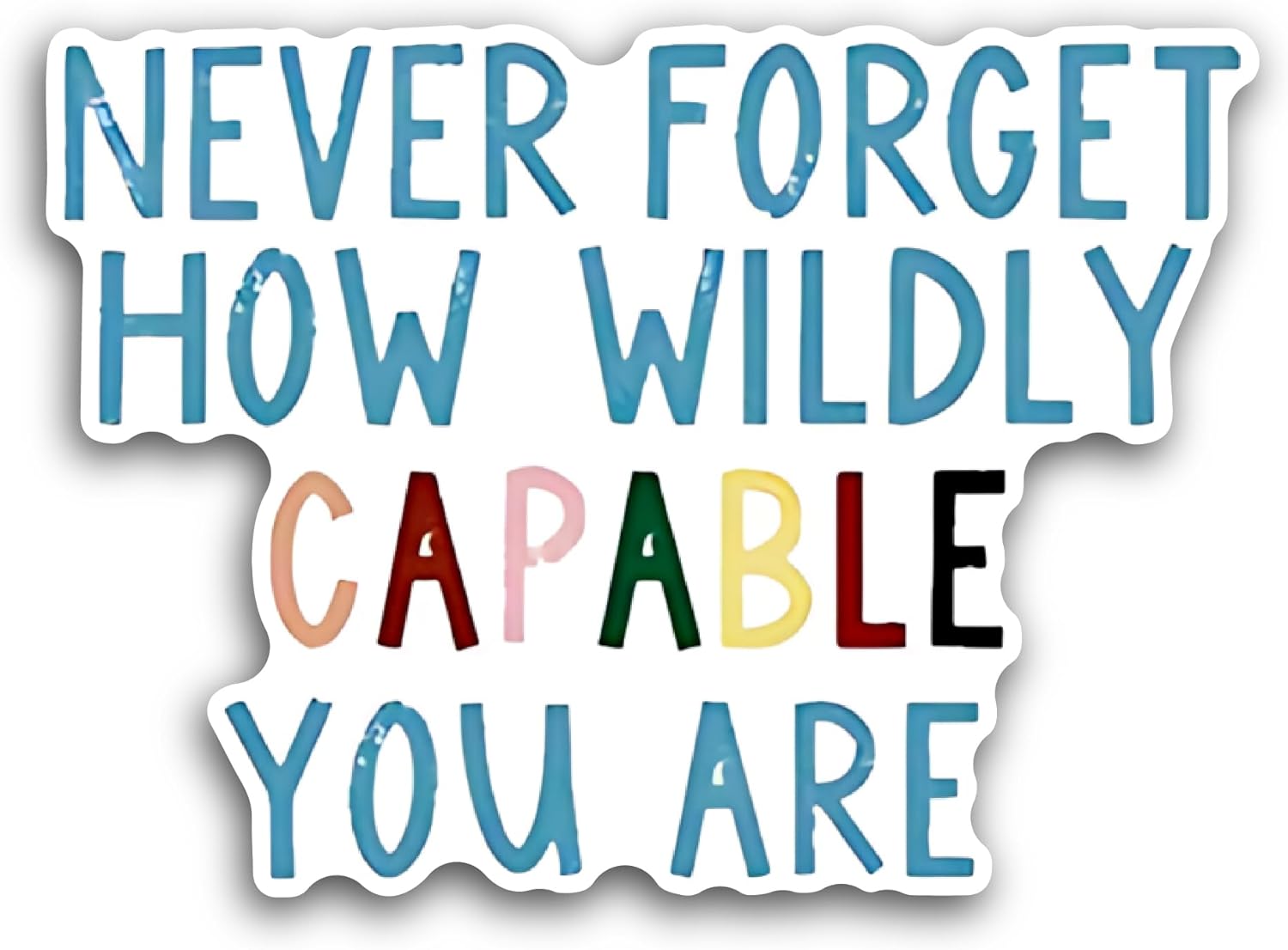2 (Pieces) 3" and 5" Never Forget Sticker, Waterproof Vinyl Decals for Many Purpose Like Cars, Trucks, Laptops, Phones, Windows and More