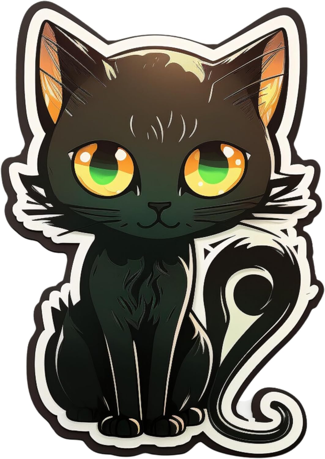 Inspirational Quote Black Cat Vector Motivational Sticker Vinyl Decal Motivation Stickers- 5" Vinyl Sticker Waterproof