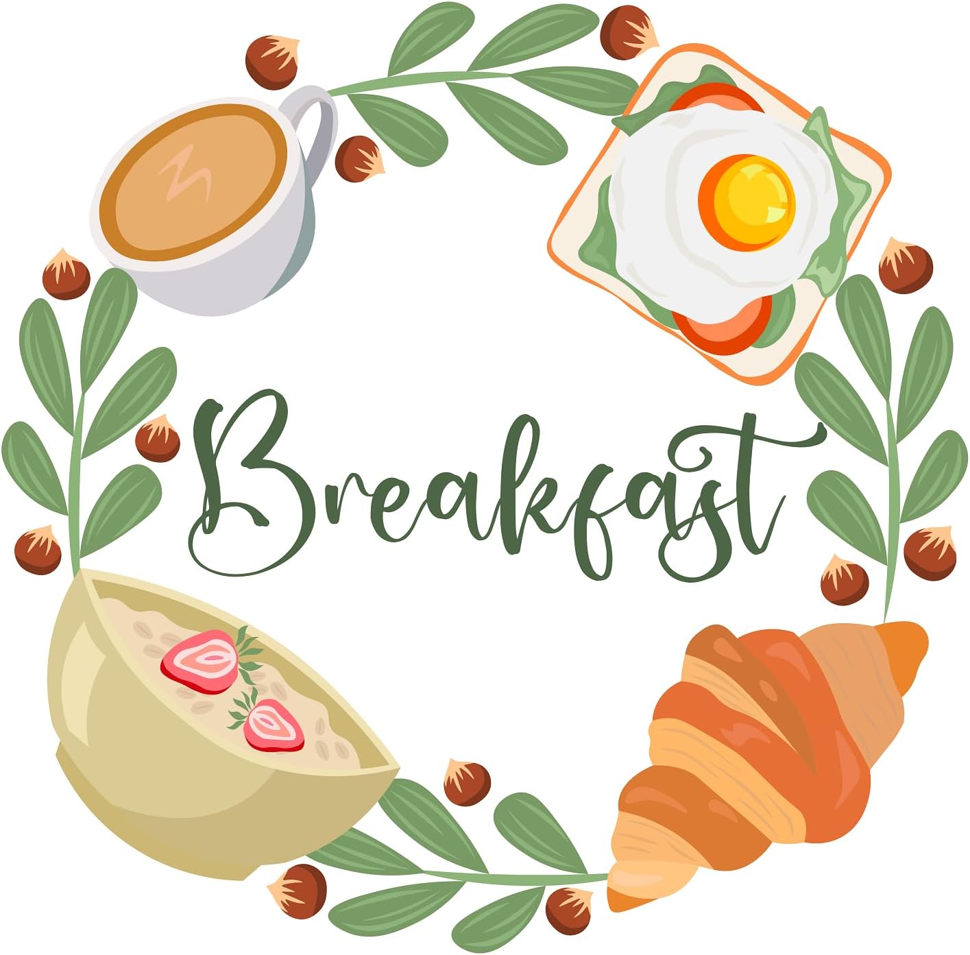 Inspirational Quote Breakfast Food Sticker Motivational Sticker Vinyl Decal Motivation Stickers- 5" Vinyl Sticker Waterproof