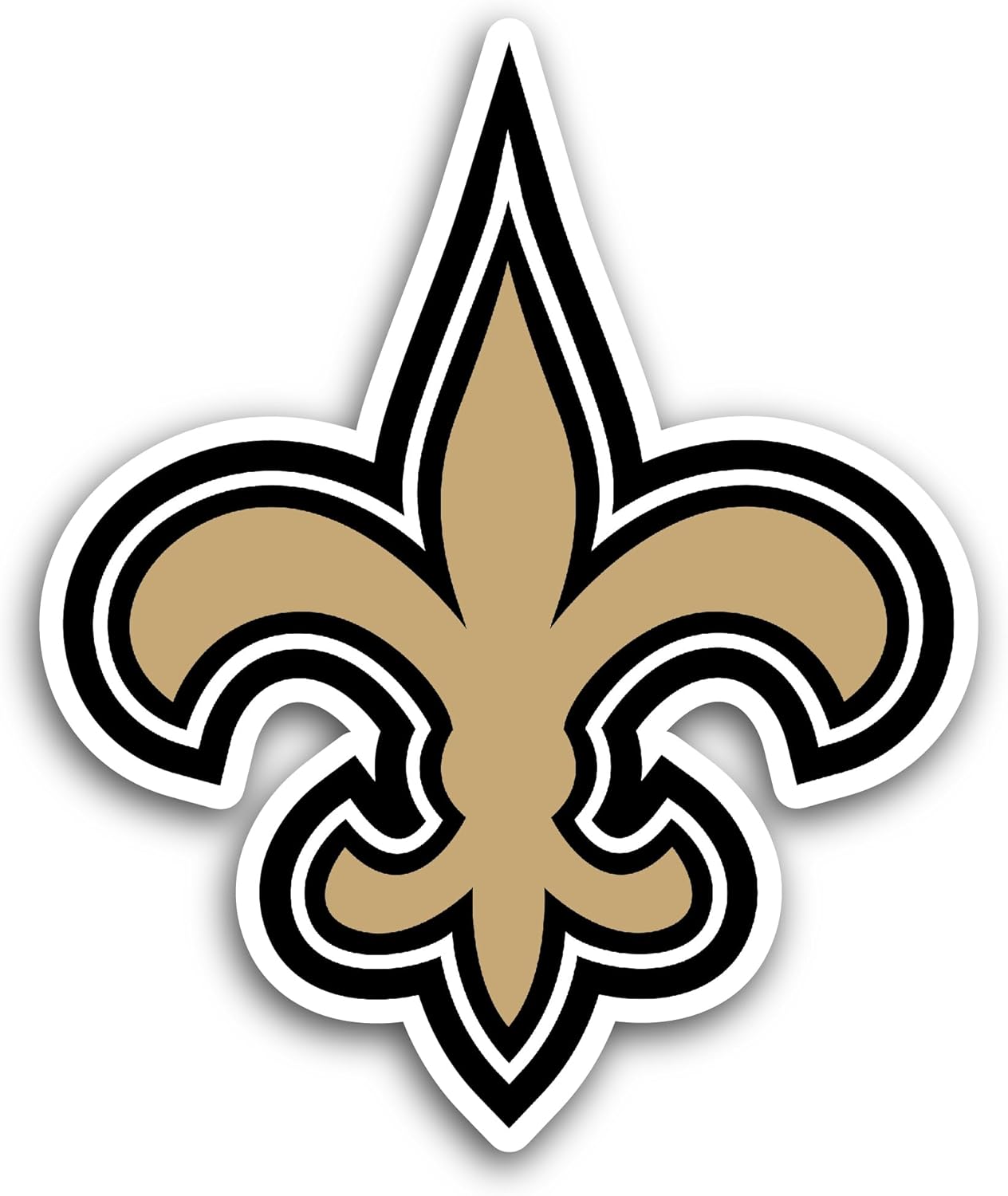 2 (Pieces) 3" and 5" New 0rleans Saints Decal Sticker, Waterproof Vinyl Decals for Many Purpose Like Cars, Trucks, Laptops, Phones, Windows and More