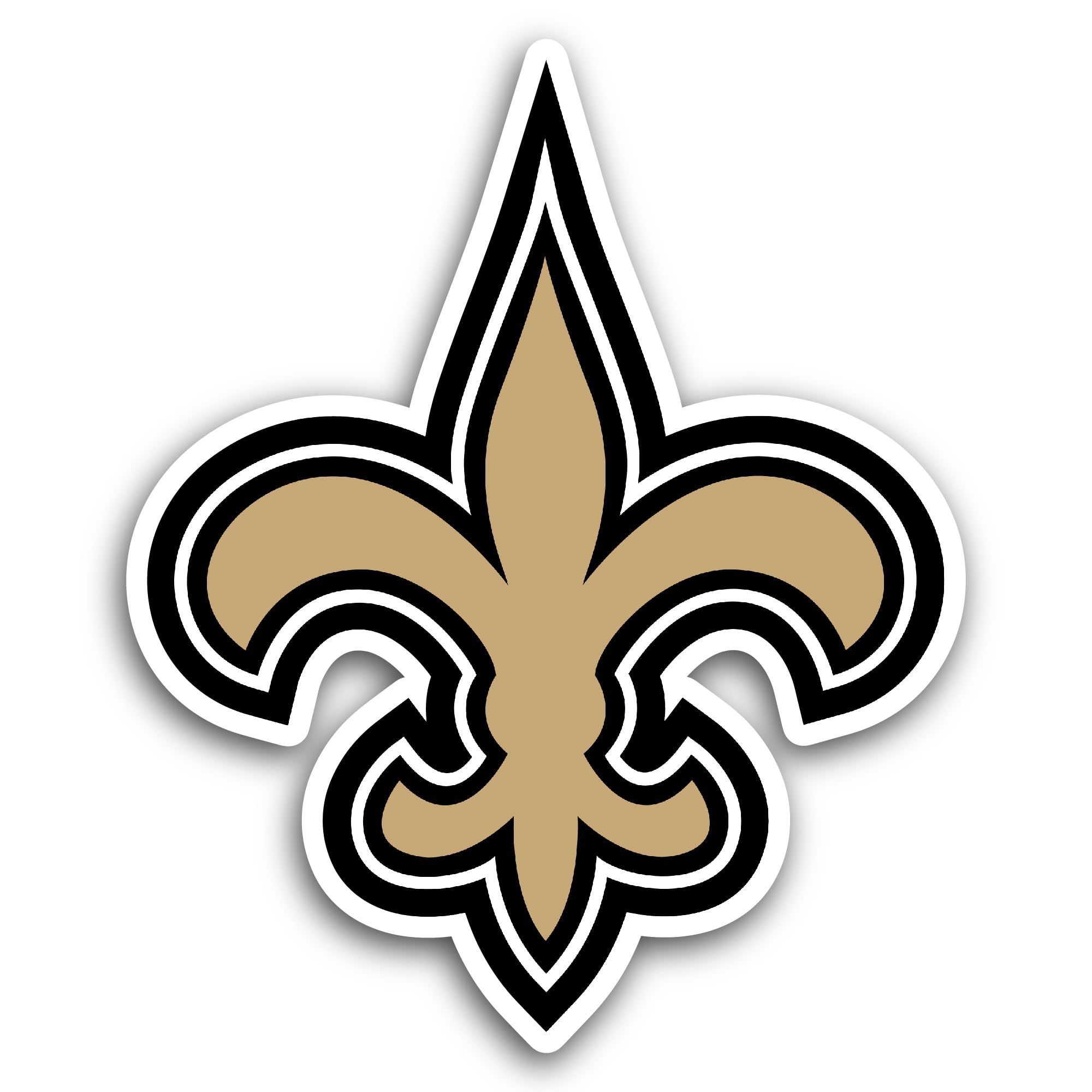 2 (Pieces) 3" and 5" New 0rleans Saints Decal Sticker, Waterproof Vinyl Decals for Many Purpose Like