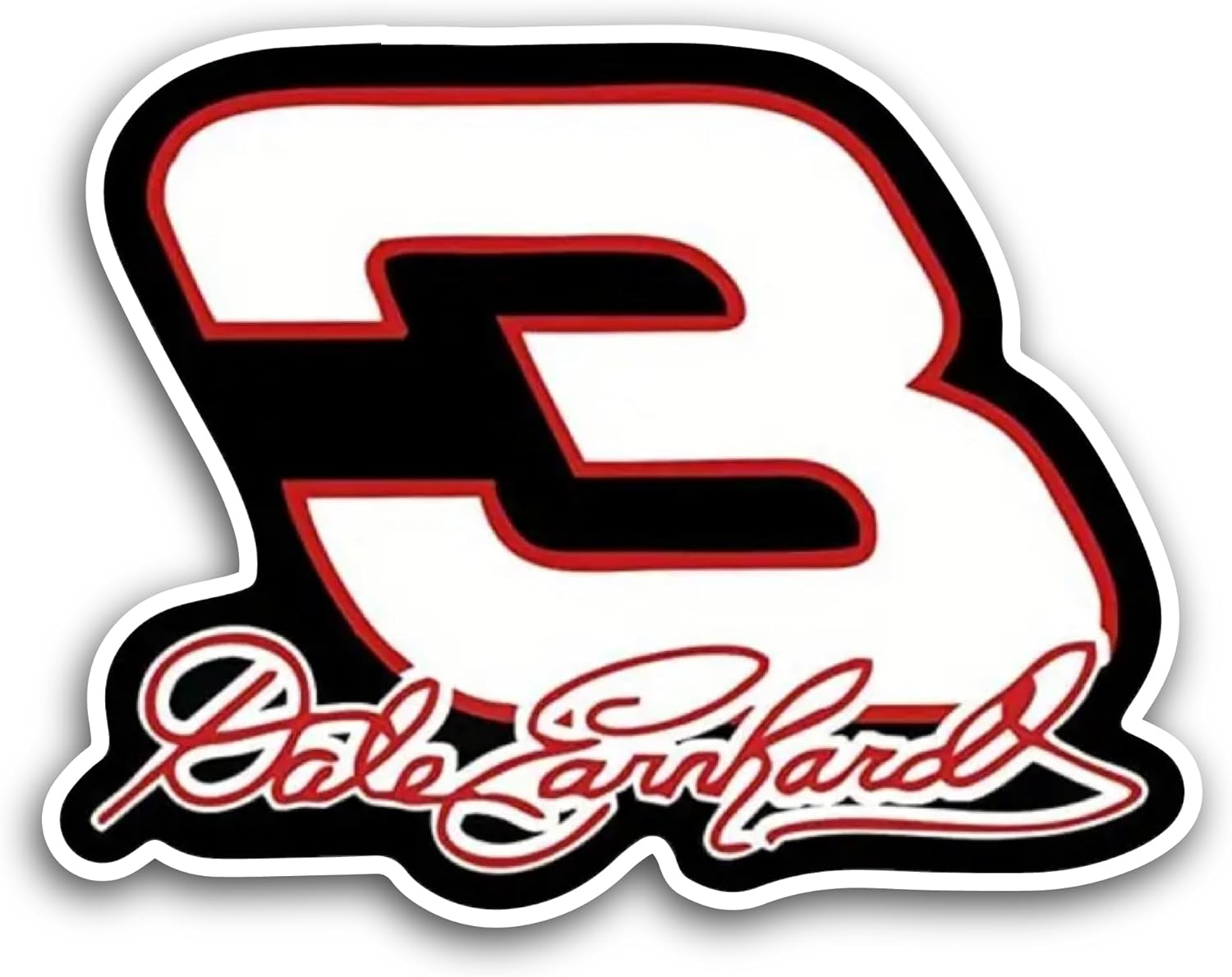 2 (Pieces) 3" and 5" D@le Earnhardt Sticker, Waterproof Vinyl Decals for Many Purpose Like Cars, Trucks, Laptops, Phones, Windows and More