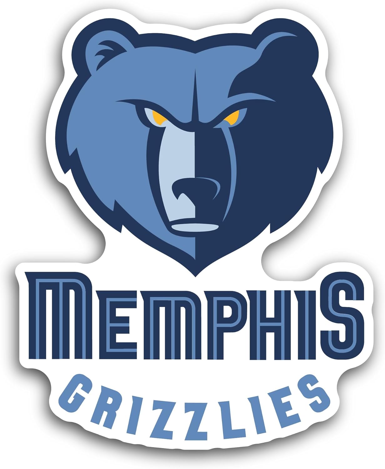 2 (Pieces) 3" and 5" M3mphis Gr1zzlies Decal Sticker, Waterproof Vinyl Decals for Many Purpose Like Cars, Trucks, Laptops, Phones, Windows and More