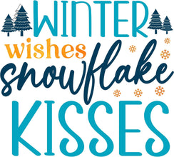 Inspirational Quote Winter Wishes Snowflakes Kisses Motivational Sticker Vinyl Decal Motivation Stickers- 5