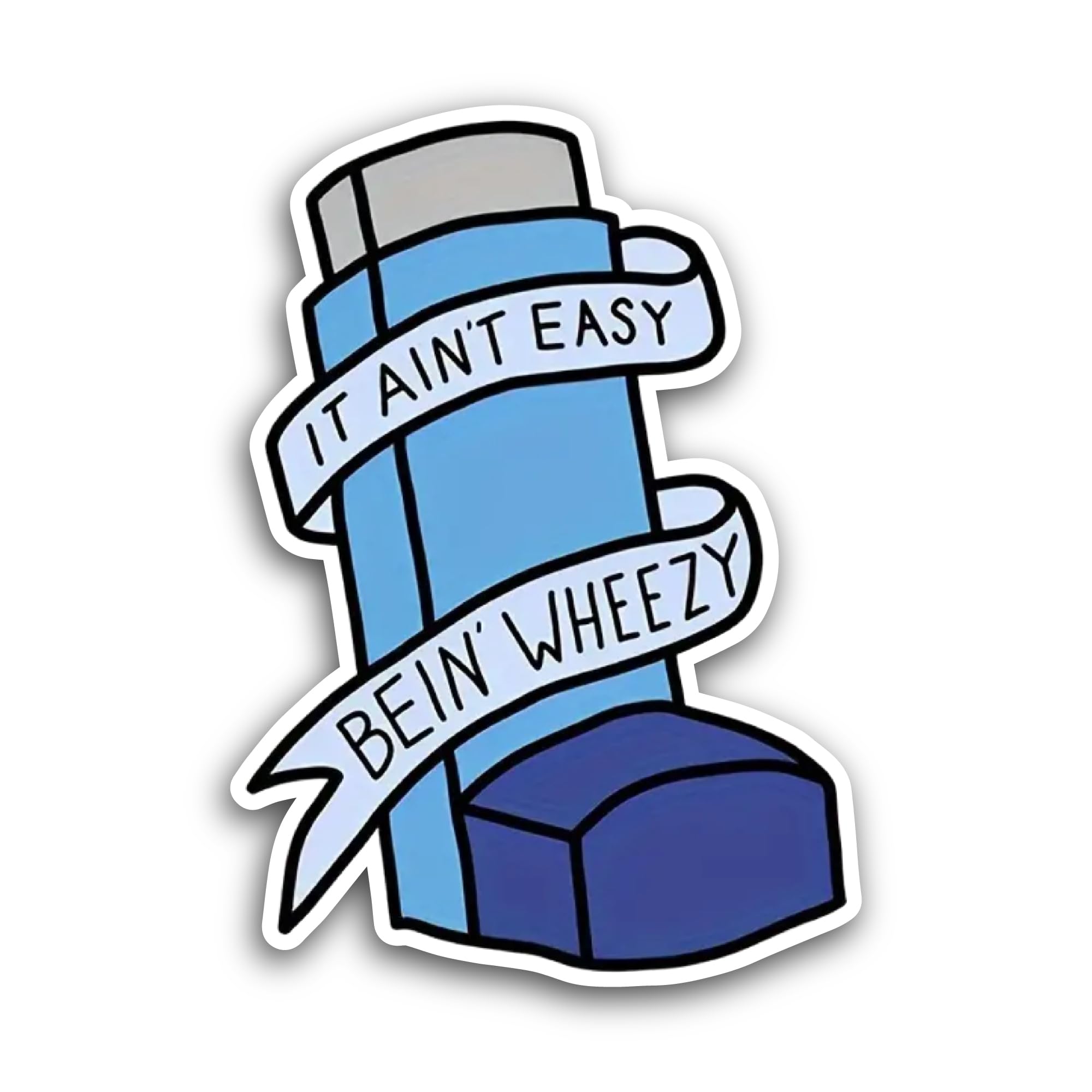 2 (Pieces) 3" and 5" It Aint Easy Bein Wheezy Sticker, Waterproof Vinyl Decals for Many Purpose Like