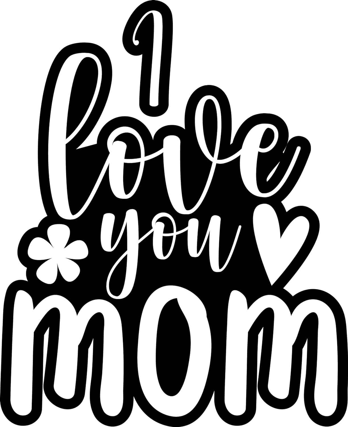 Inspirational Quote "I Love You Mom, Sticker" Motivational Sticker Vinyl Decal Motivation Stickers- 5" Vinyl Sticker Waterproof