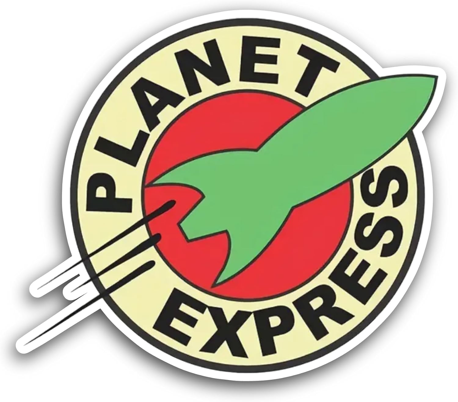 2 (Pieces) 3" and 5" Planet Express Sticker, Waterproof Vinyl Decals for Many Purpose Like Cars, Trucks, Laptops, Phones, Windows and More