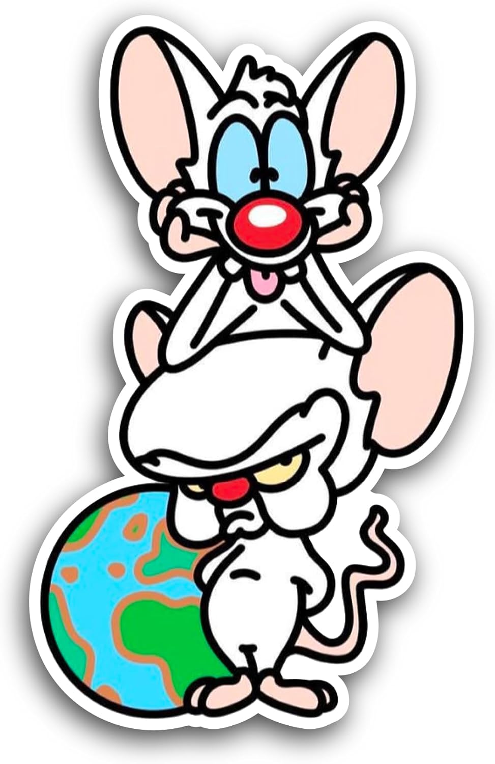 2 (Pieces) 3" and 5" Cartoon Rat Sticker, Waterproof Vinyl Decals for Many Purpose Like Cars, Trucks, Laptops, Phones, Windows and More