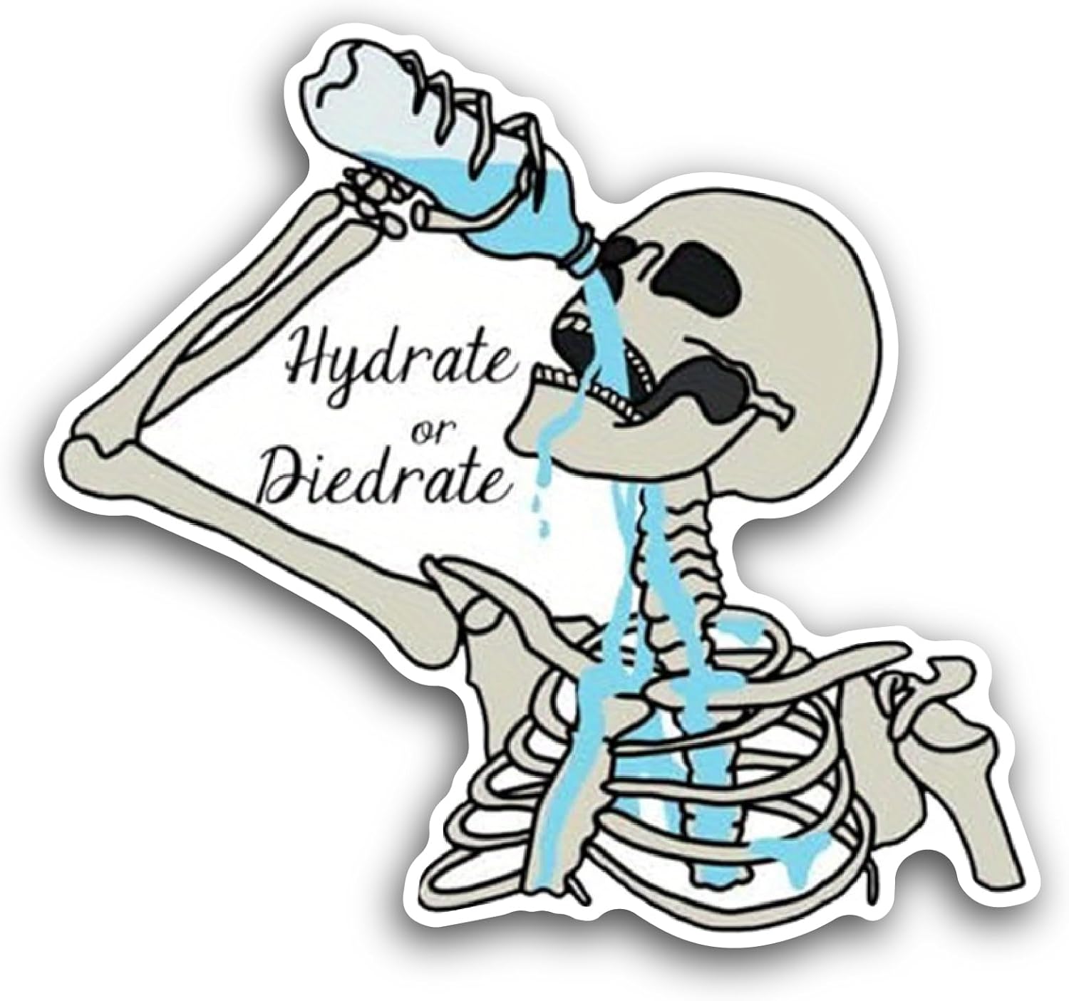 2 (Pieces) 3" and 5" Hydrate Sticker, Waterproof Vinyl Decals for Many Purpose Like Cars, Trucks, Laptops, Phones, Windows and More