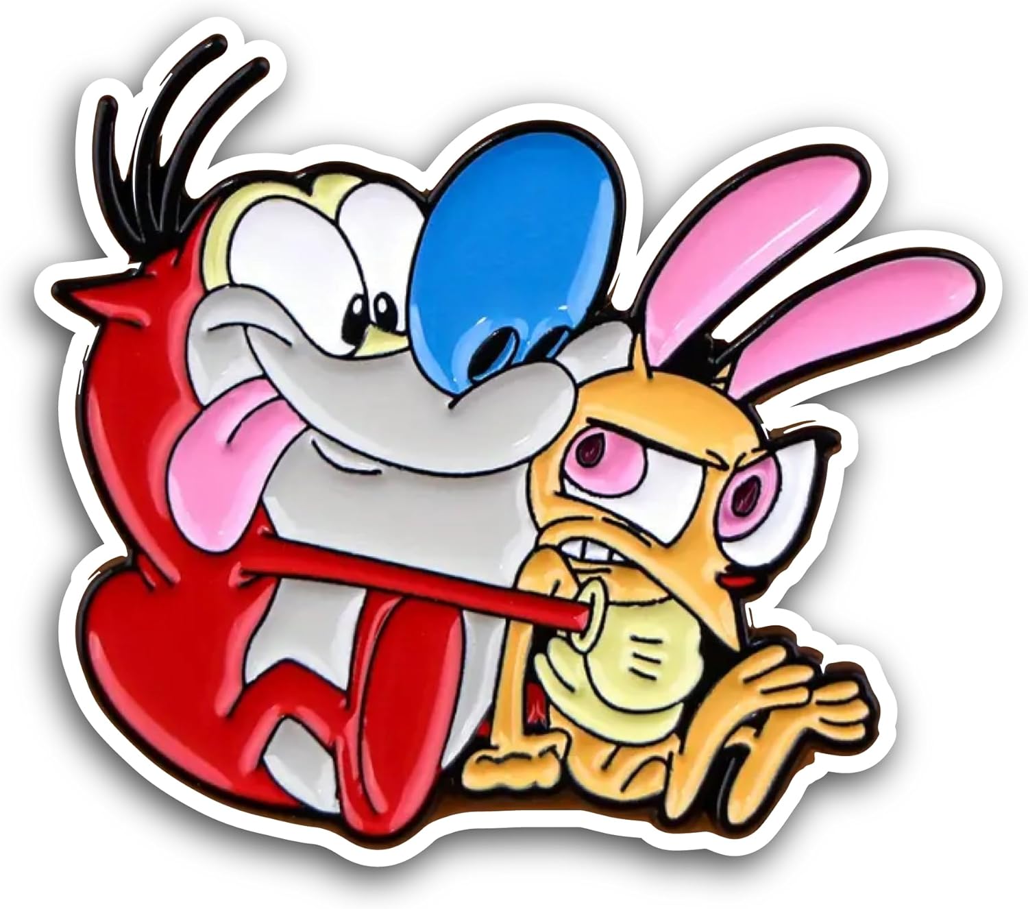 2 (Pieces) 3" and 5" Cartoon Characters Fighting Sticker, Waterproof Vinyl Decals for Many Purpose Like Cars, Trucks, Laptops, Phones, Windows and More
