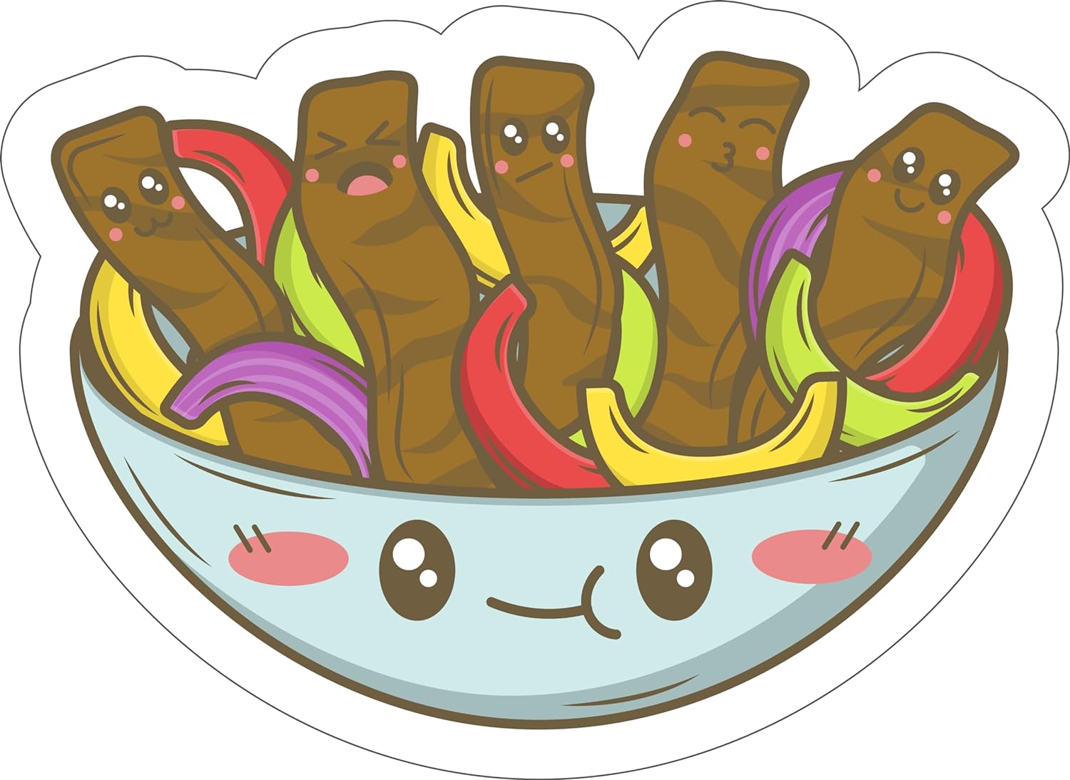 Inspirational Quote Fajitas with Meat and Vegetables Motivational Sticker Vinyl Decal Motivation Stickers- 5" Vinyl Sticker Waterproof