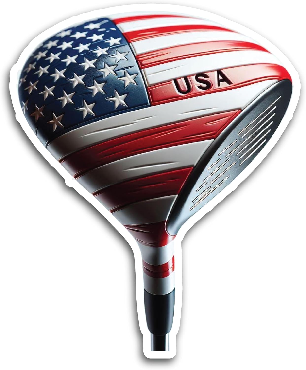 2 (Pieces) 3" and 5" Mic with American Flag Design Decal Sticker, Waterproof Vinyl Decals for Many Purpose Like Cars, Trucks, Laptops, Phones, Windows and More