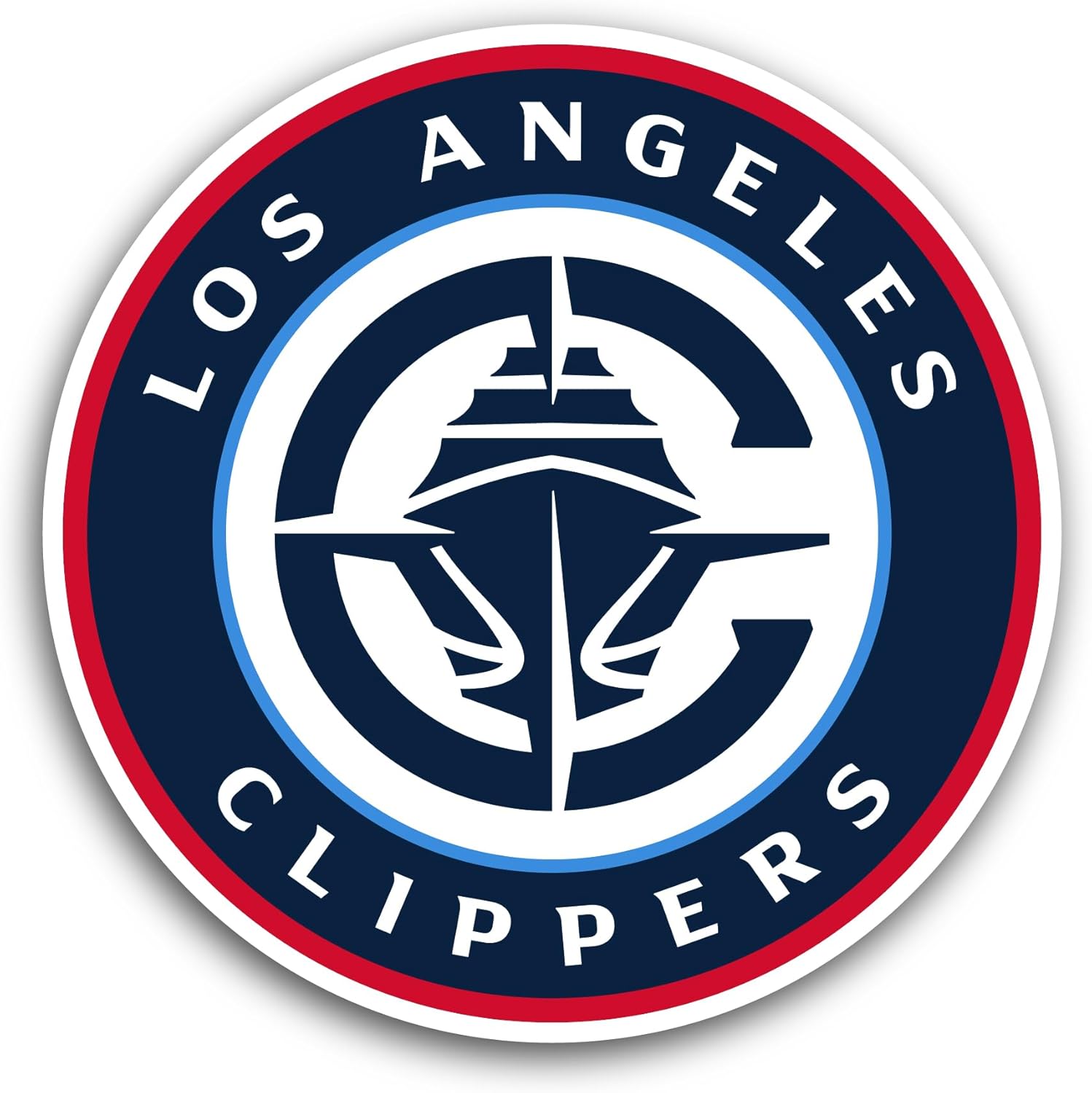 2 (Pieces) 3" and 5" L0s Ang3les Clippers Decal Sticker, Waterproof Vinyl Decals for Many Purpose Like Cars, Trucks, Laptops, Phones, Windows and More