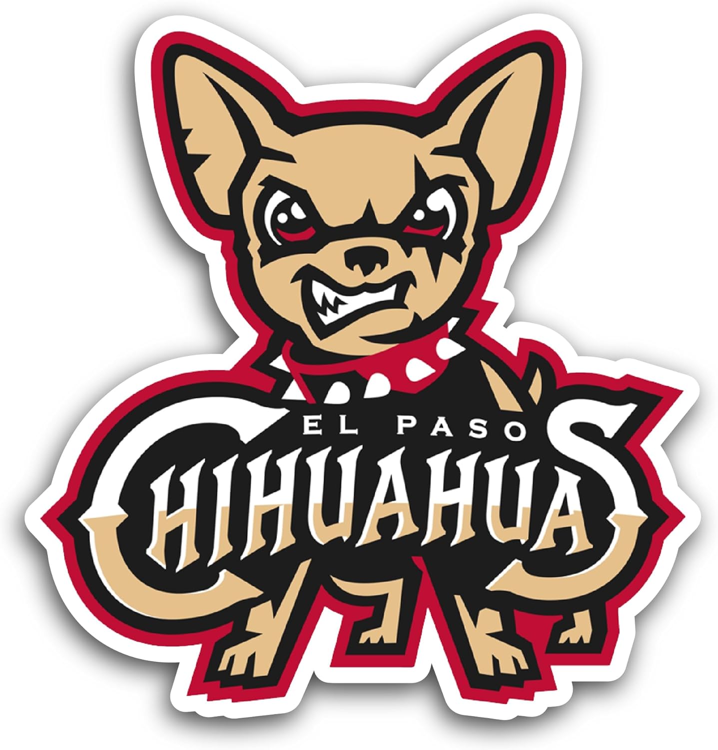 2 (Pieces) 3" and 5" El Pas0 Chihuahuas Sticker, Waterproof Vinyl Decals for Many Purpose Like Cars, Trucks, Laptops, Phones, Windows and More