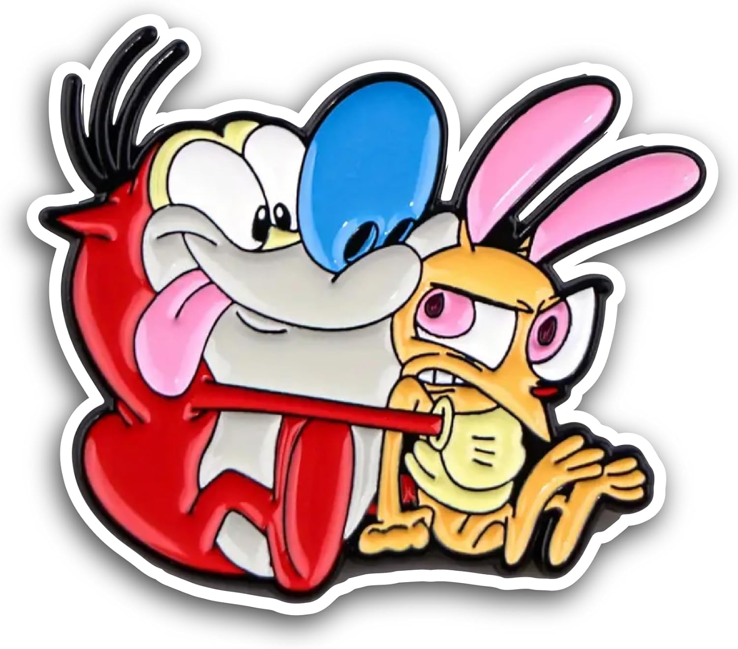 2 (Pieces) 3" and 5" Funny Cartoon Characters Sticker, Waterproof Vinyl Decals for Many Purpose Like Cars, Trucks, Laptops, Phones, Windows and More