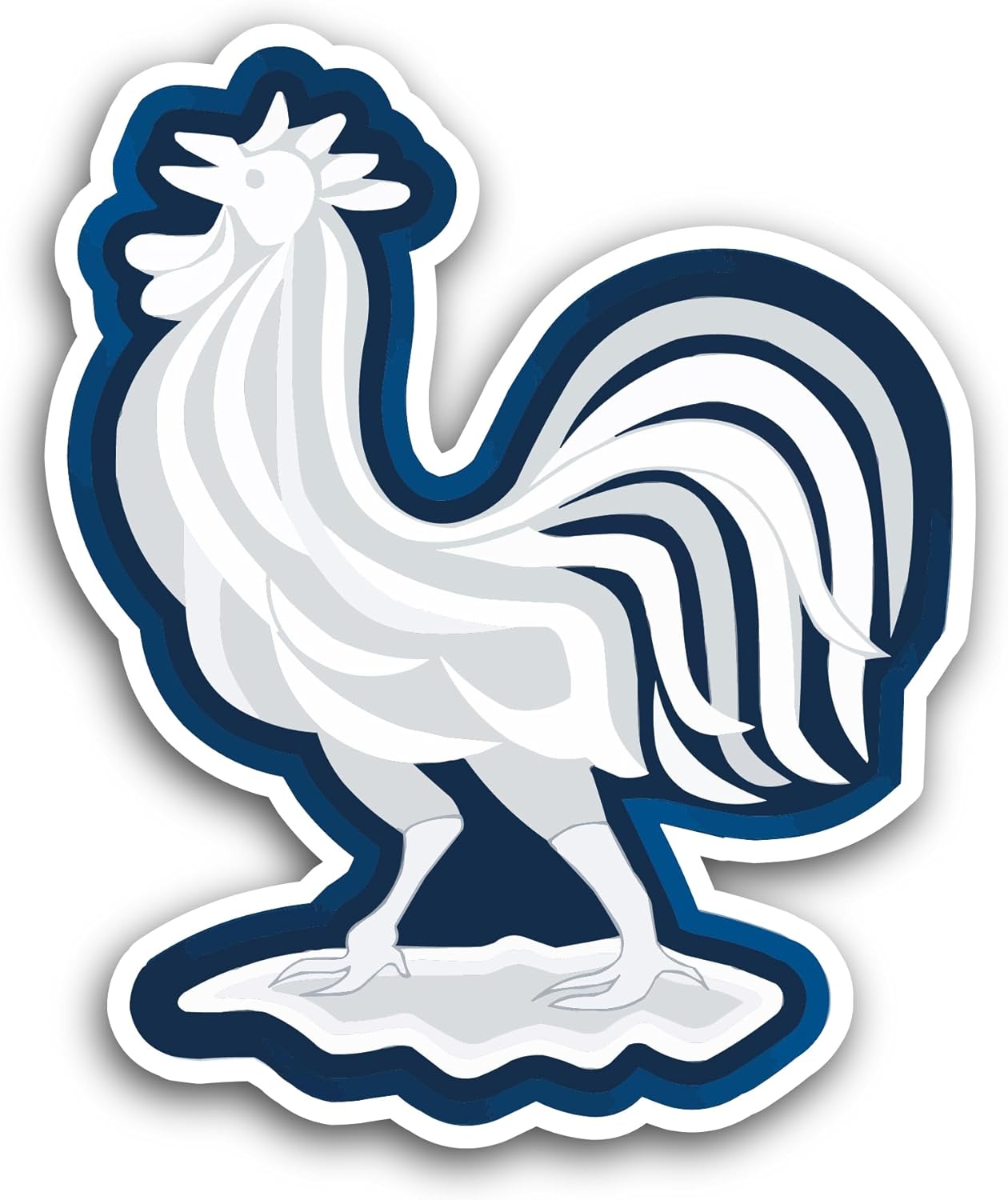 2 (Pieces) 3" and 5" France Nati0nal F00tball Sticker, Waterproof Vinyl Decals for Many Purpose Like Cars, Trucks, Laptops, Phones, Windows and More