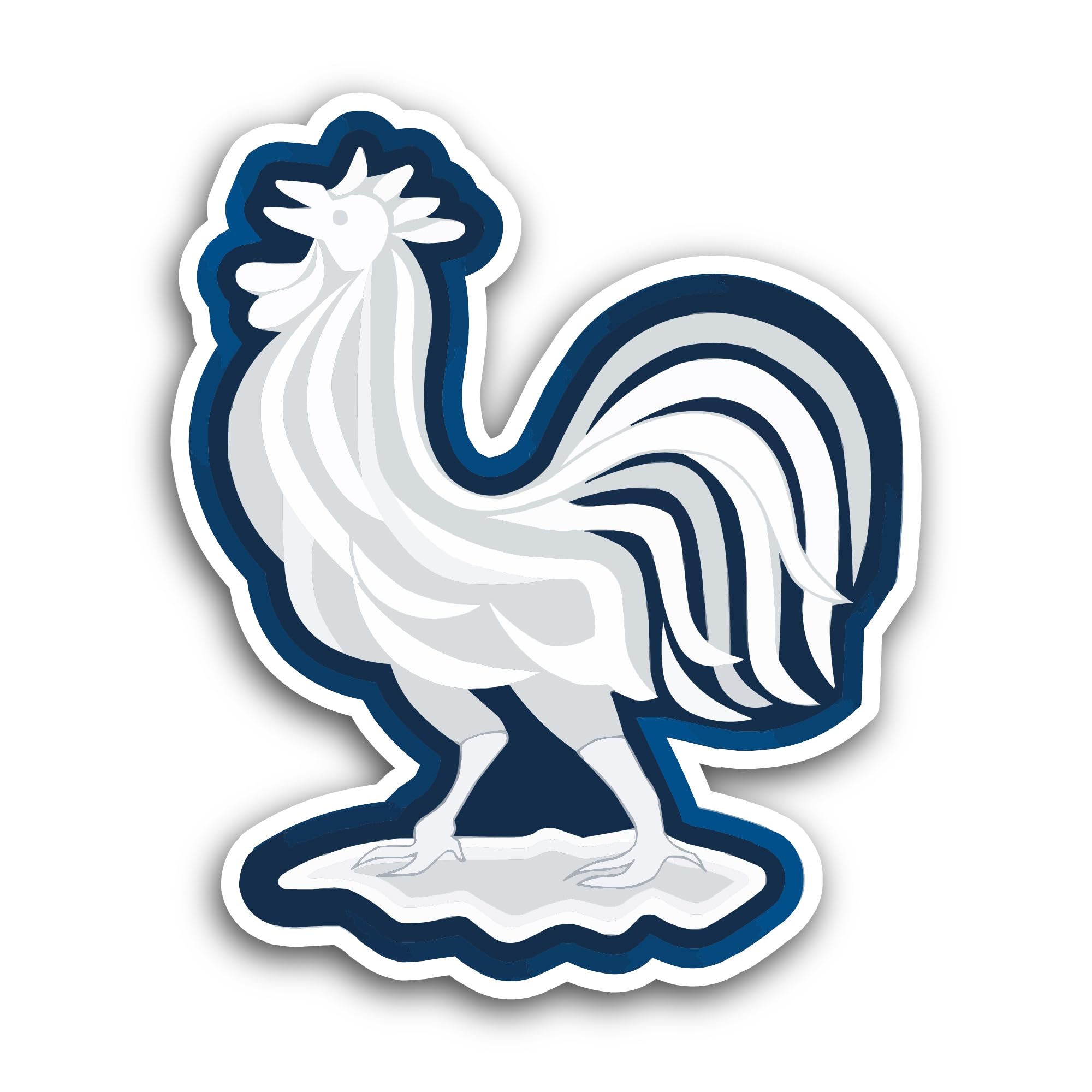 2 (Pieces) 3" and 5" France Nati0nal F00tball Sticker, Waterproof Vinyl Decals for Many Purpose Like