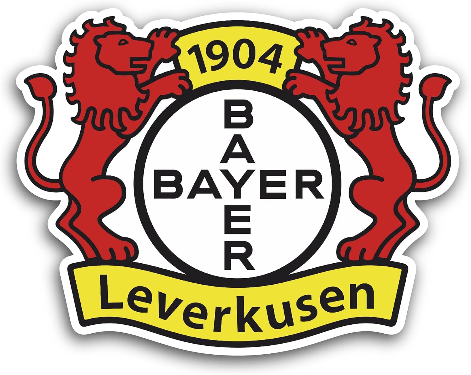 2 (Pieces) 3" and 5" Leverkus3n Sticker, Waterproof Vinyl Decals for Many Purpose Like Cars, Trucks, Laptops, Phones, Windows and More