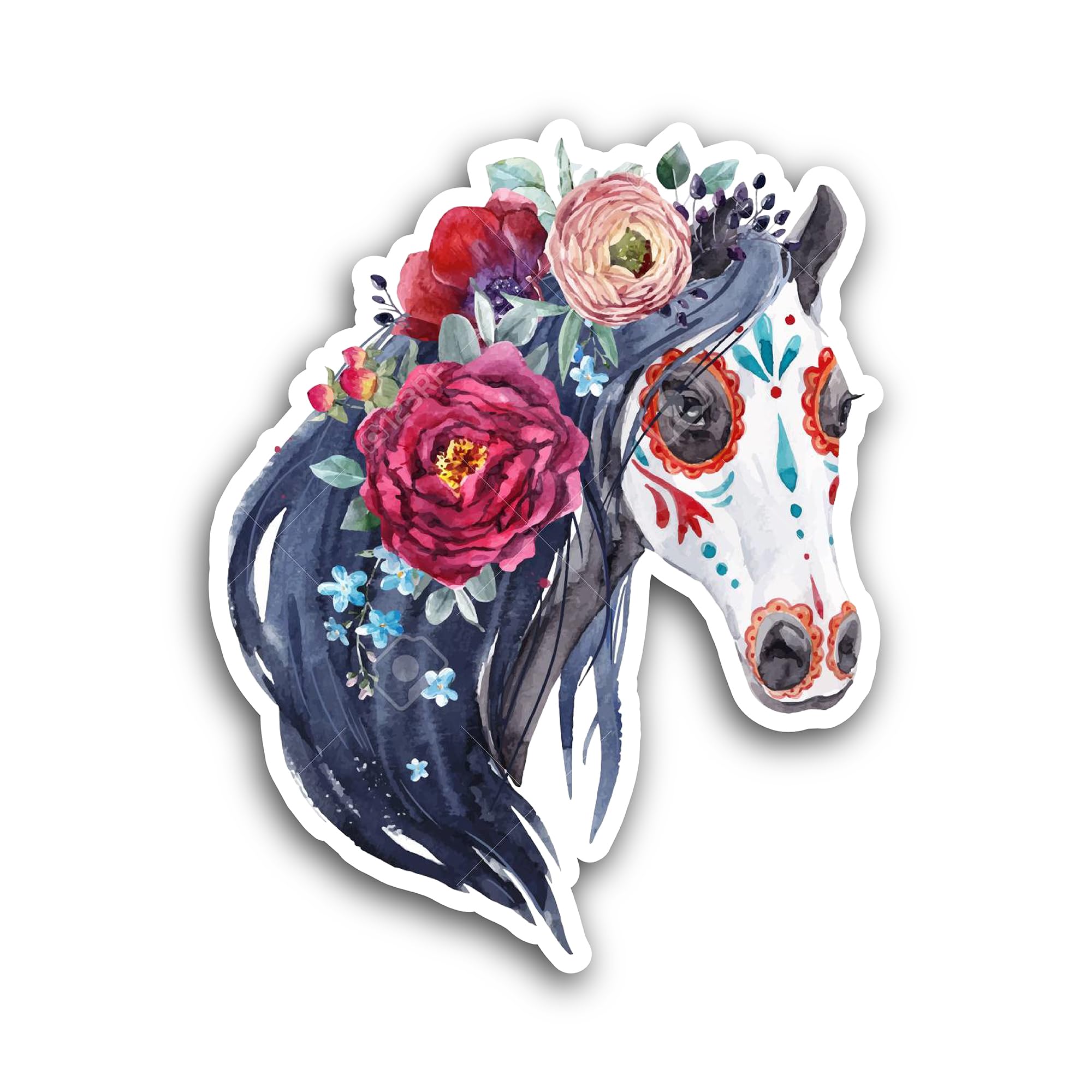 2 (Pieces) 3" and 5" Horse Art Sticker, Waterproof Vinyl Decals for Many Purpose Like Cars, Trucks, 