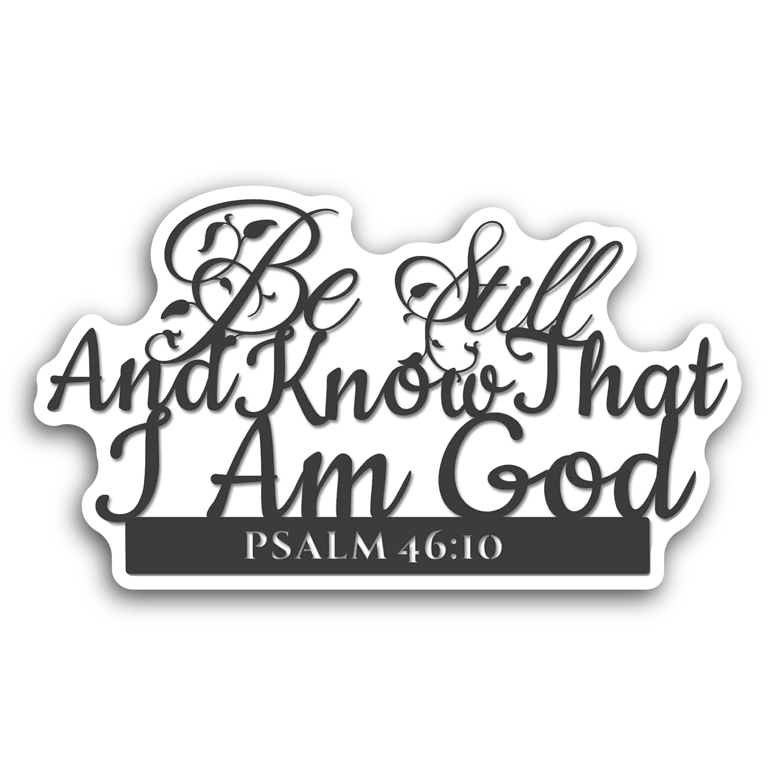 2 (Pieces) 3" and 5" Be Still and Know That I am god Decal Sticker, Waterproof Vinyl Decals for Many
