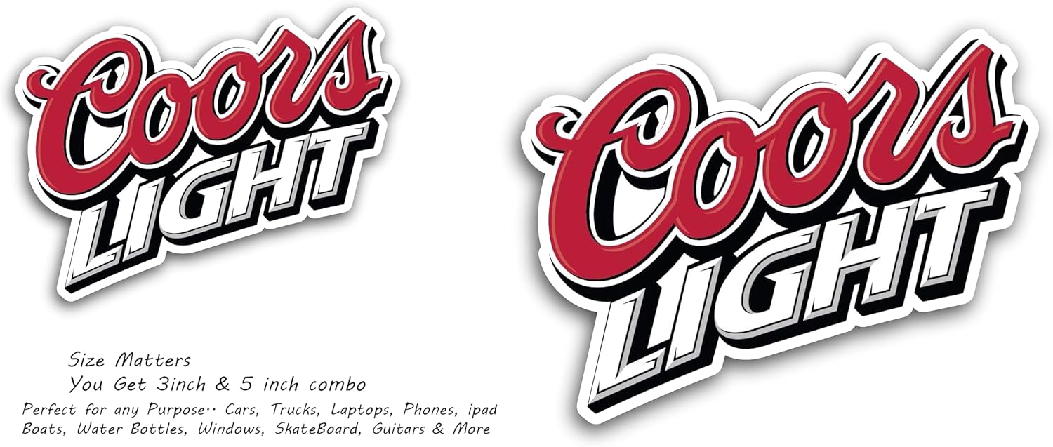 2 (Pieces) 3" and 5" C00RS Light Decal Sticker, Waterproof Vinyl Decals for Many Purpose Like Cars, Trucks, Laptops, Phones, Windows and More