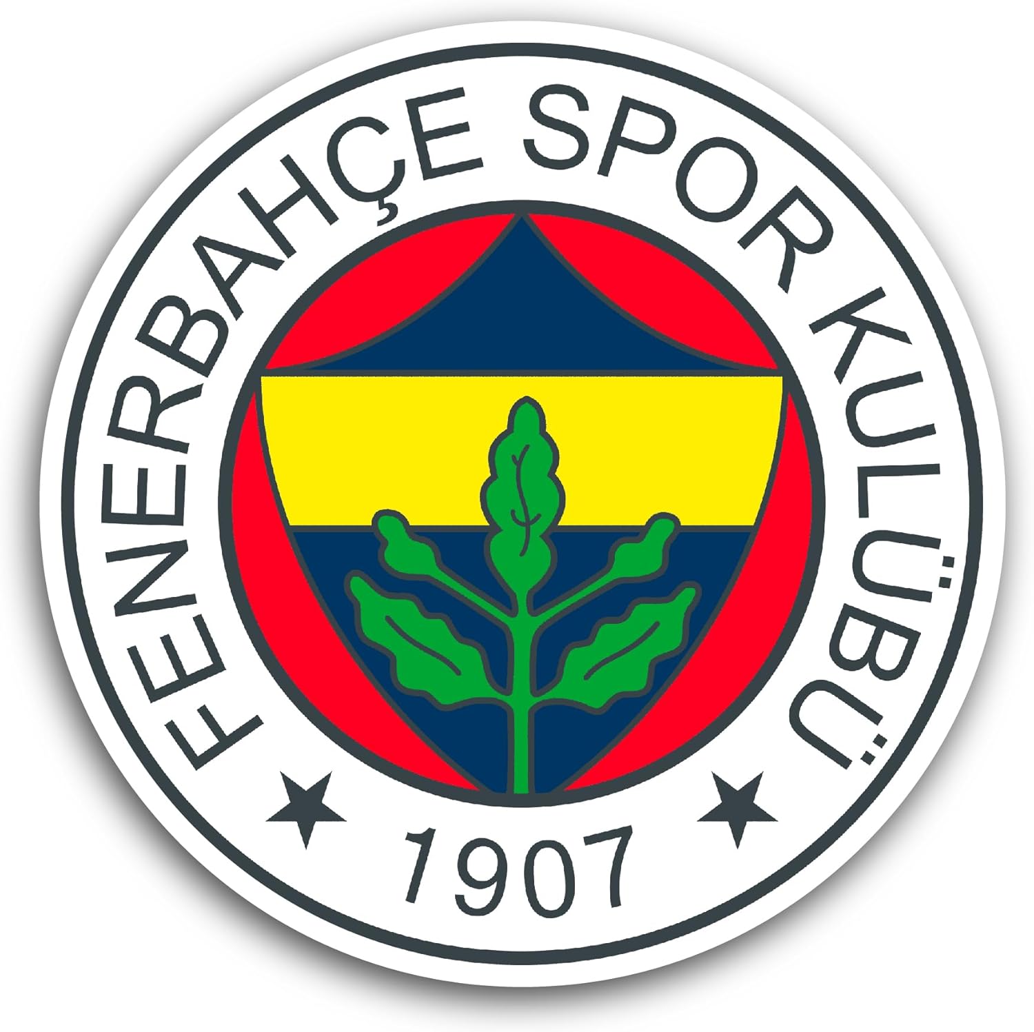 2 (Pieces) 3" and 5" F3nerbahçe Sticker, Waterproof Vinyl Decals for Many Purpose Like Cars, Trucks, Laptops, Phones, Windows and More