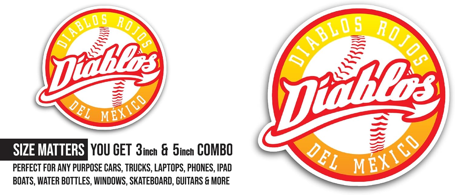 2 (Pieces) 3" and 5" Diabl0s Rojos Sticker, Waterproof Vinyl Decals for Many Purpose Like Cars, Trucks, Laptops, Phones, Windows and More