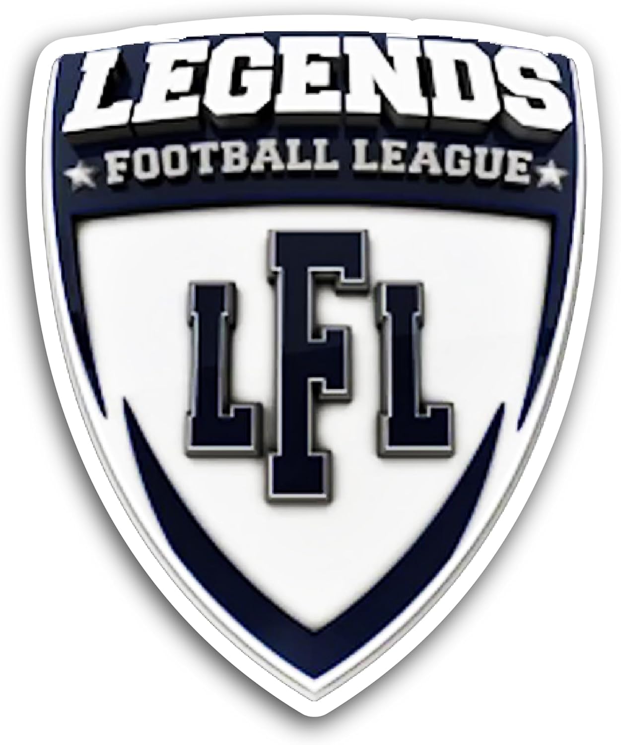 2 (Pieces) 3" and 5" Legends F00tball League Sticker, Waterproof Vinyl Decals for Many Purpose Like Cars, Trucks, Laptops, Phones, Windows and More