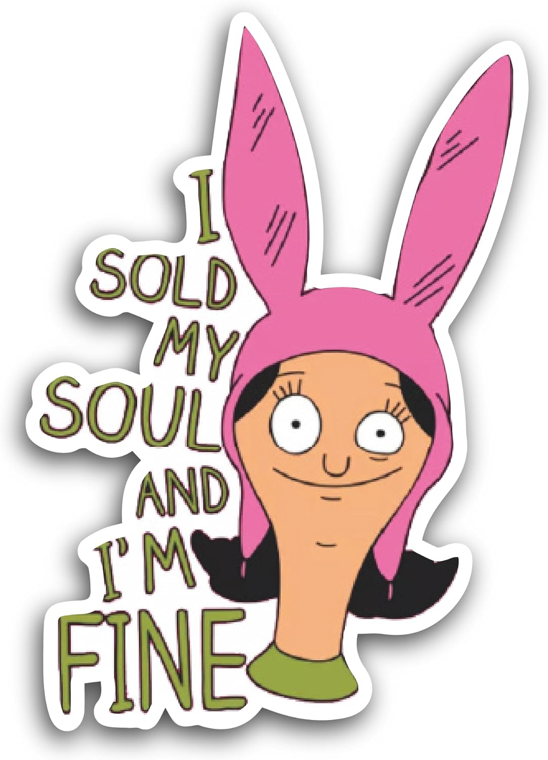 2 (Pieces) 3" and 5" I Sold My Soul Sticker, Waterproof Vinyl Decals for Many Purpose Like Cars, Trucks, Laptops, Phones, Windows and More