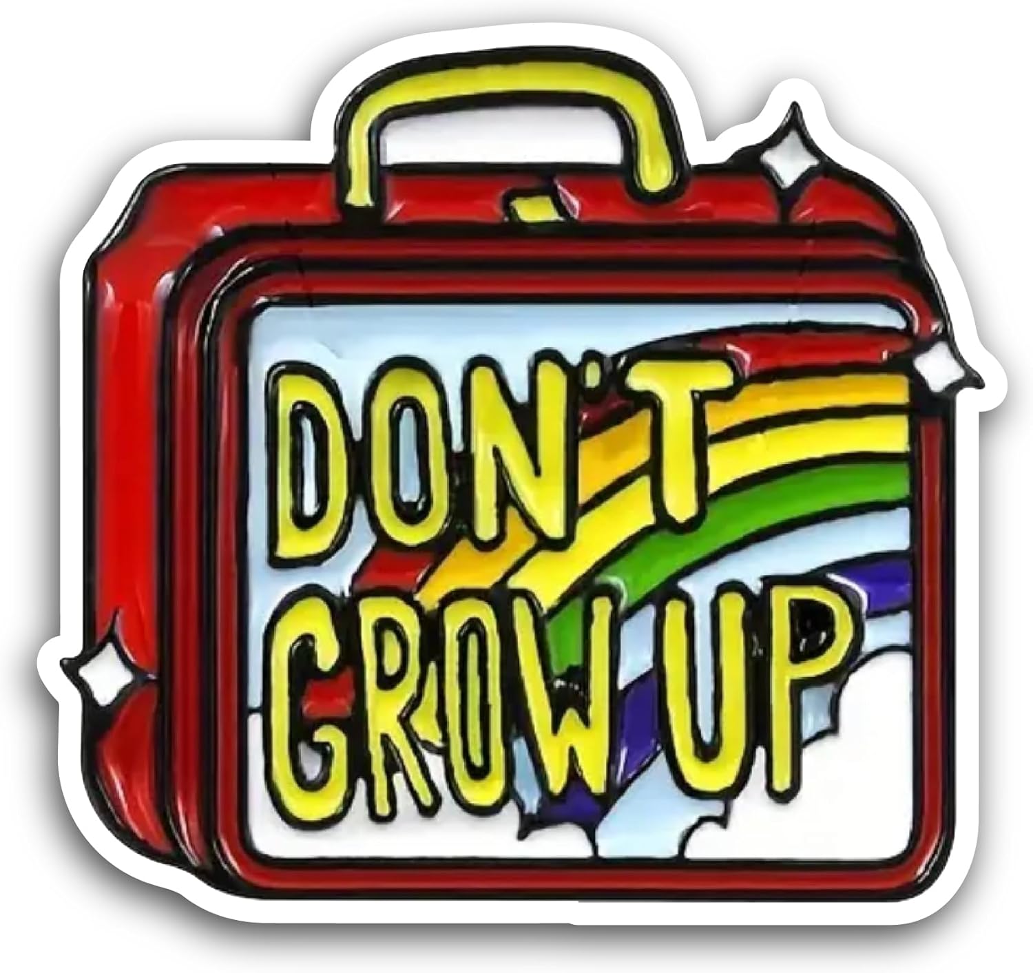 2 (Pieces) 3" and 5" Dont Grow Up Sticker, Waterproof Vinyl Decals for Many Purpose Like Cars, Trucks, Laptops, Phones, Windows and More