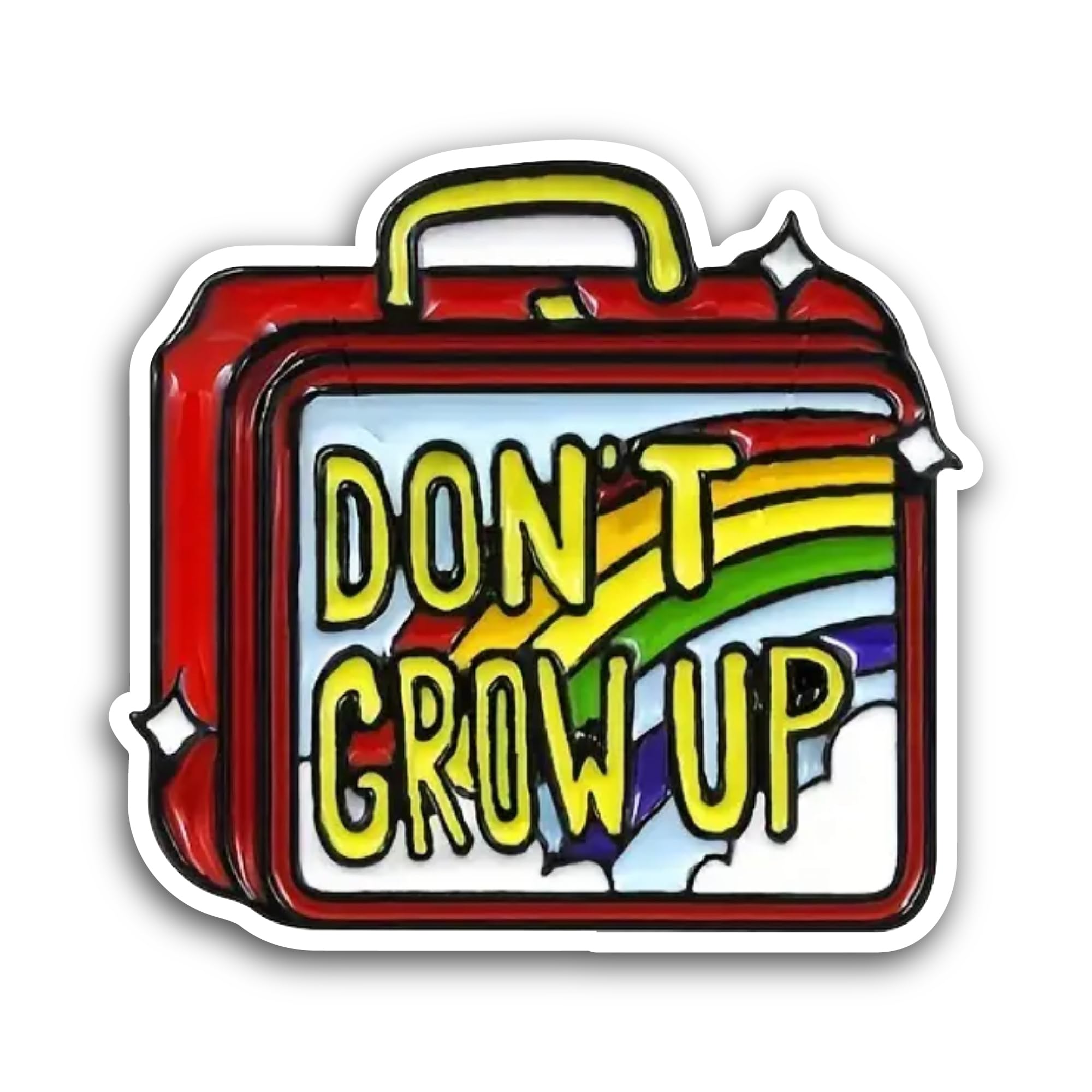 2 (Pieces) 3" and 5" Dont Grow Up Sticker, Waterproof Vinyl Decals for Many Purpose Like Cars, Truck