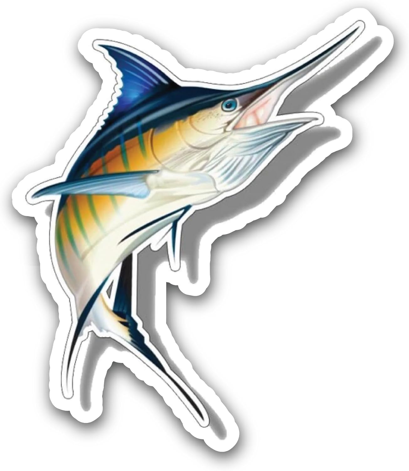 2 (Pieces) 3" and 5" Tropical Fish Sticker, Waterproof Vinyl Decals for Many Purpose Like Cars, Trucks, Laptops, Phones, Windows and More