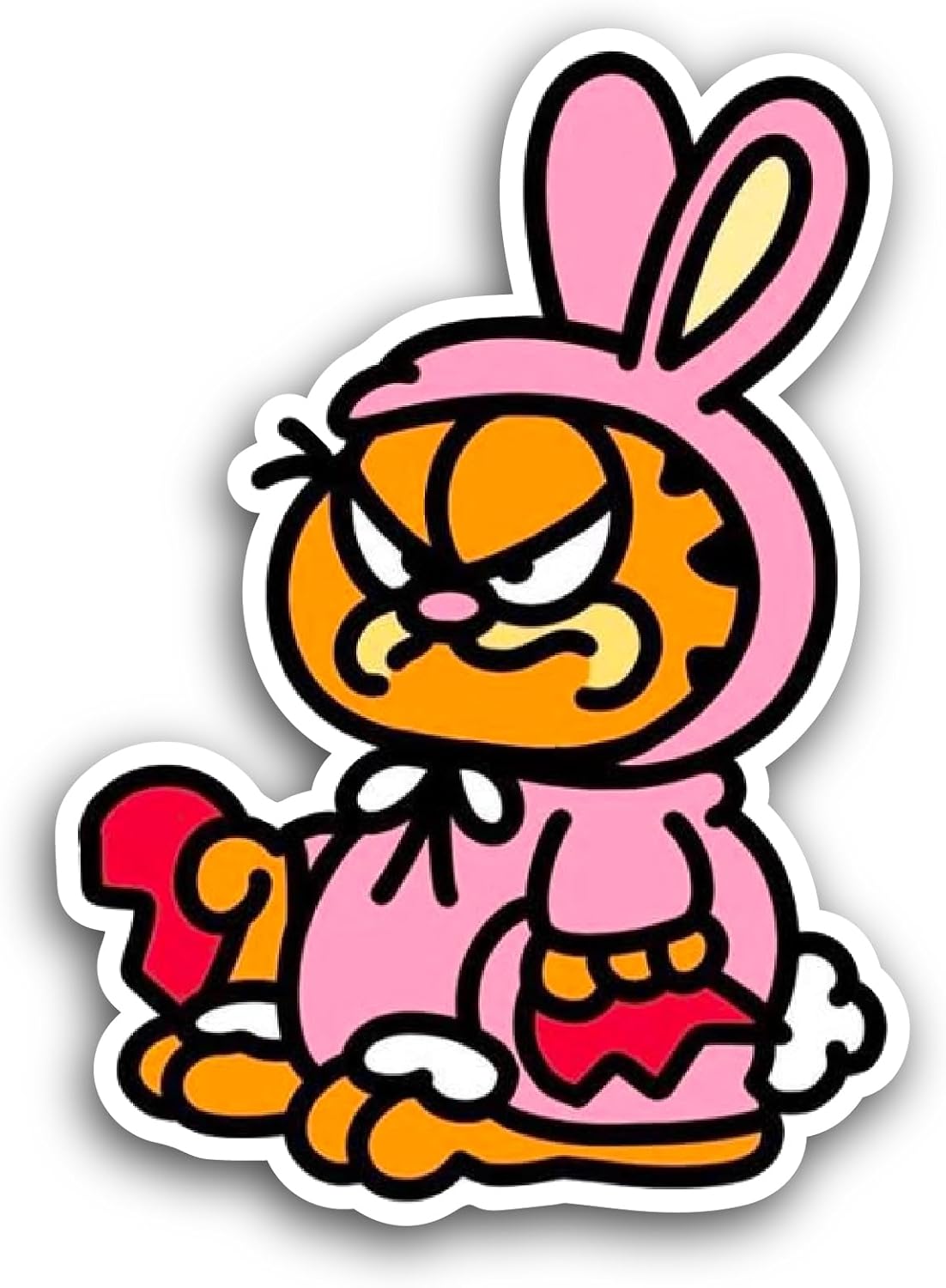 2 (Pieces) 3" and 5" Brown Cartoon Cat Sticker, Waterproof Vinyl Decals for Many Purpose Like Cars, Trucks, Laptops, Phones, Windows and More