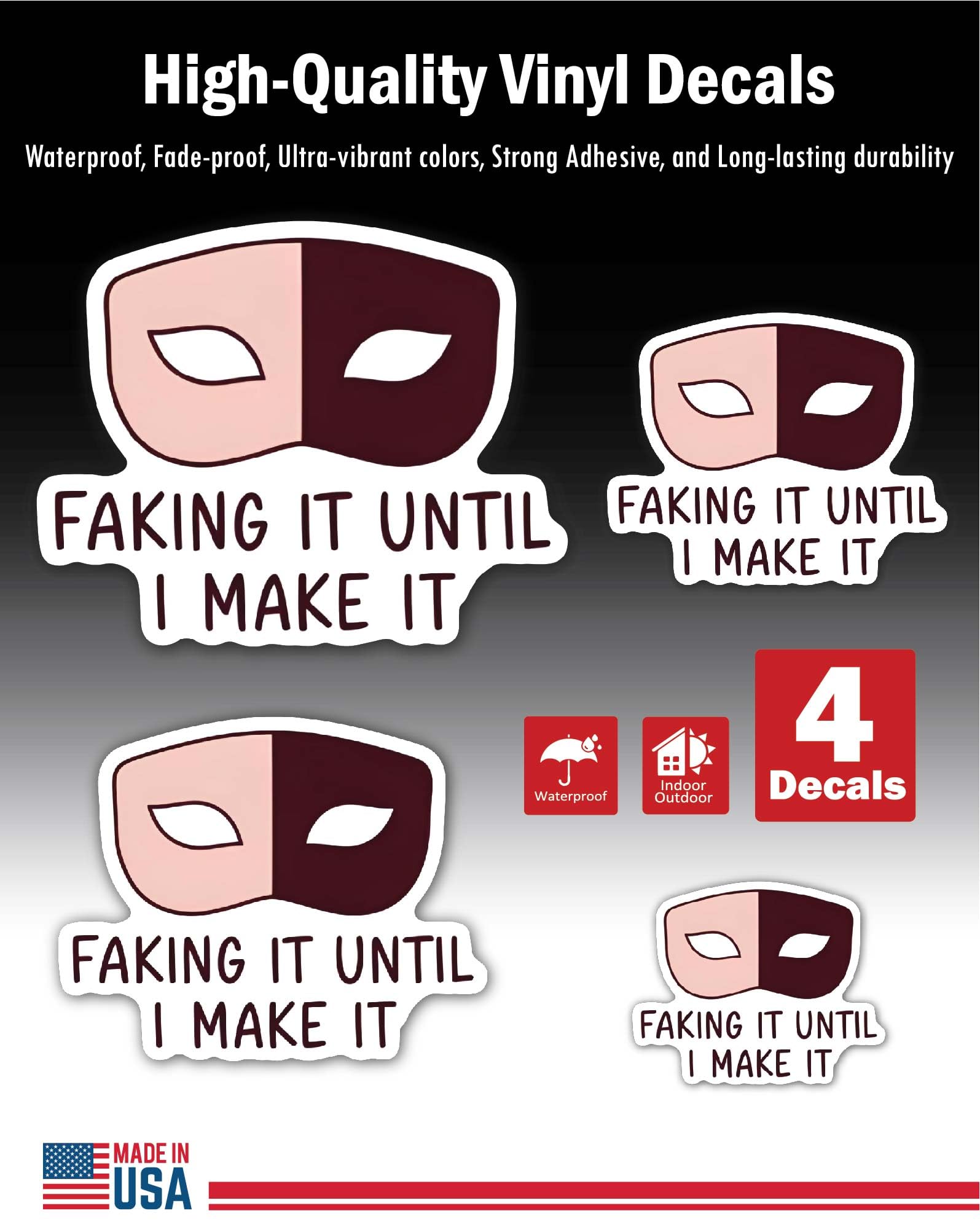 2 (Pieces) 3" and 5" Stickers n Decals Make Yourself A Priority - Motivational Sticker Vinyl Decal S