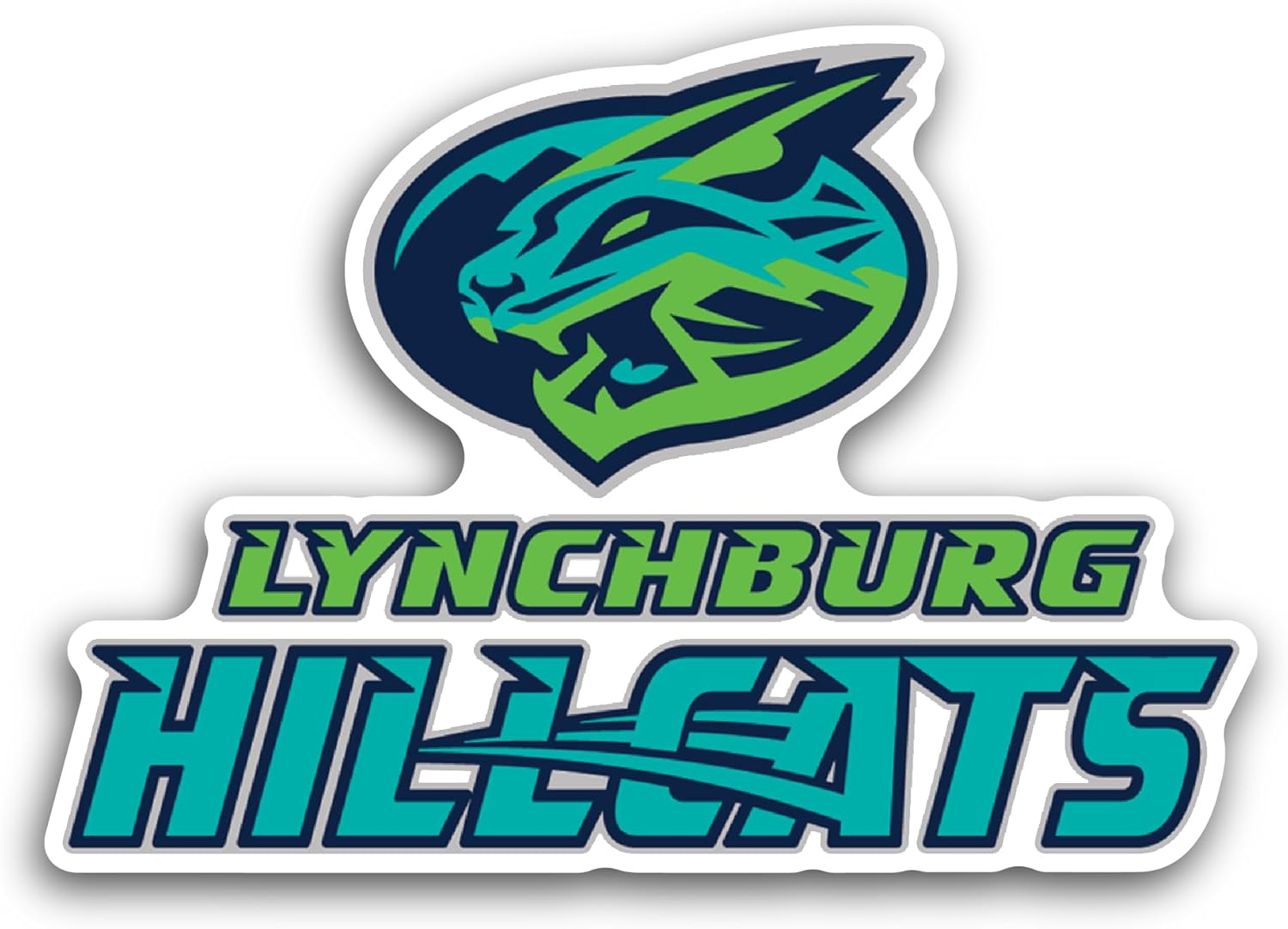 2 (Pieces) 3" and 5" Lynchburg H1llcats Sticker, Waterproof Vinyl Decals for Many Purpose Like Cars, Trucks, Laptops, Phones, Windows and More