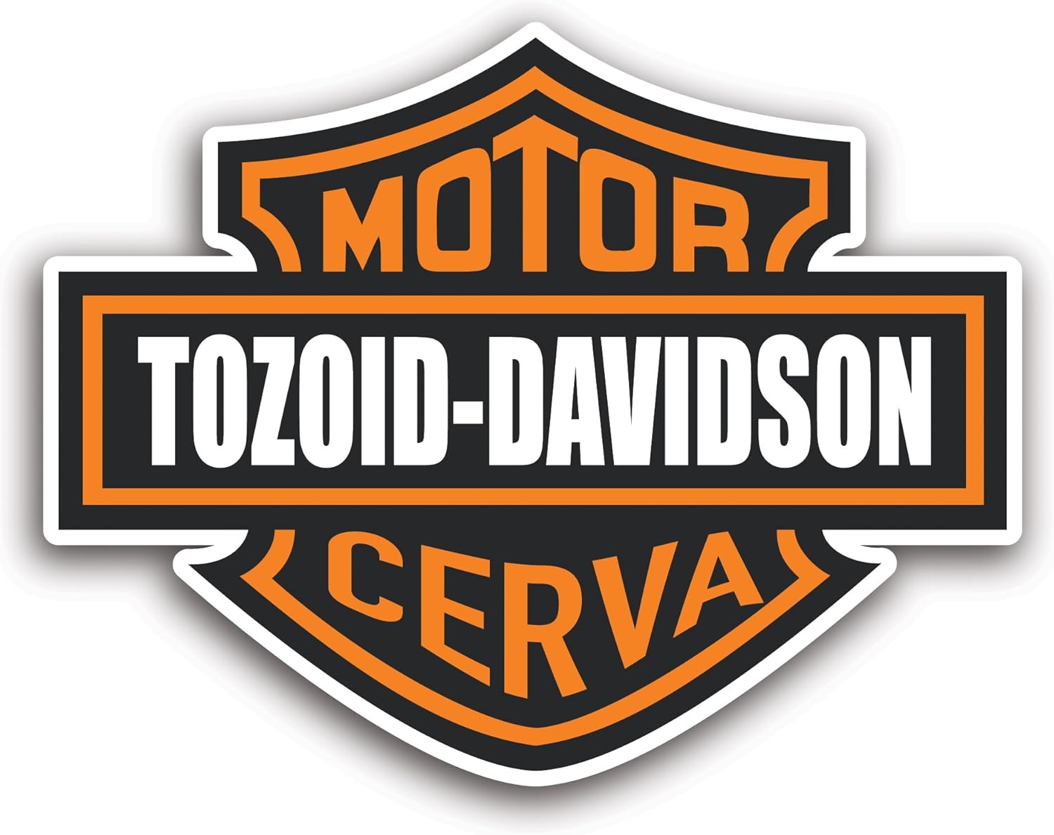 2 (Pieces) 3" and 5" Tozoid Davidson Sticker, Waterproof Vinyl Decals for Many Purpose Like Cars, Trucks, Laptops, Phones, Windows and More