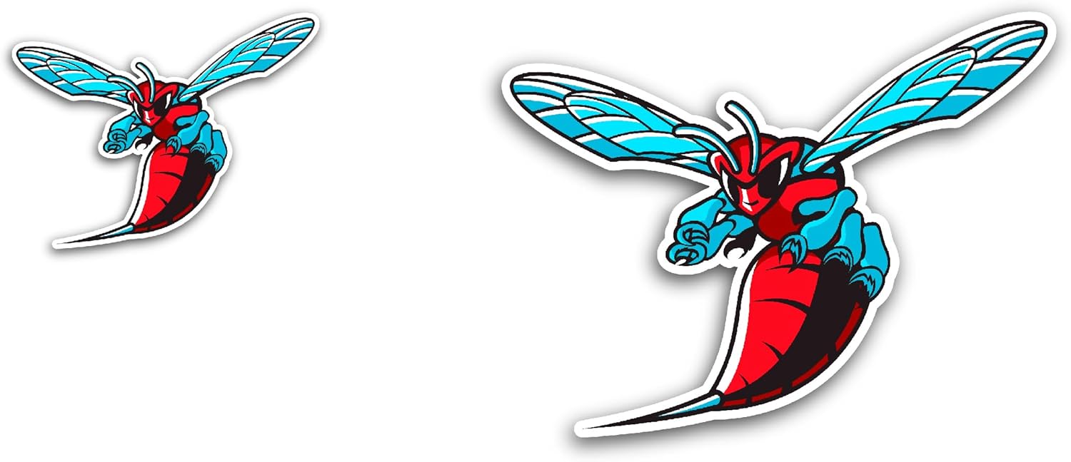 2 (Pieces) 3" and 5" D3laware State University Hornets Sticker, Waterproof Vinyl Decals for Many Purpose Like Cars, Trucks, Laptops, Phones, Windows and More