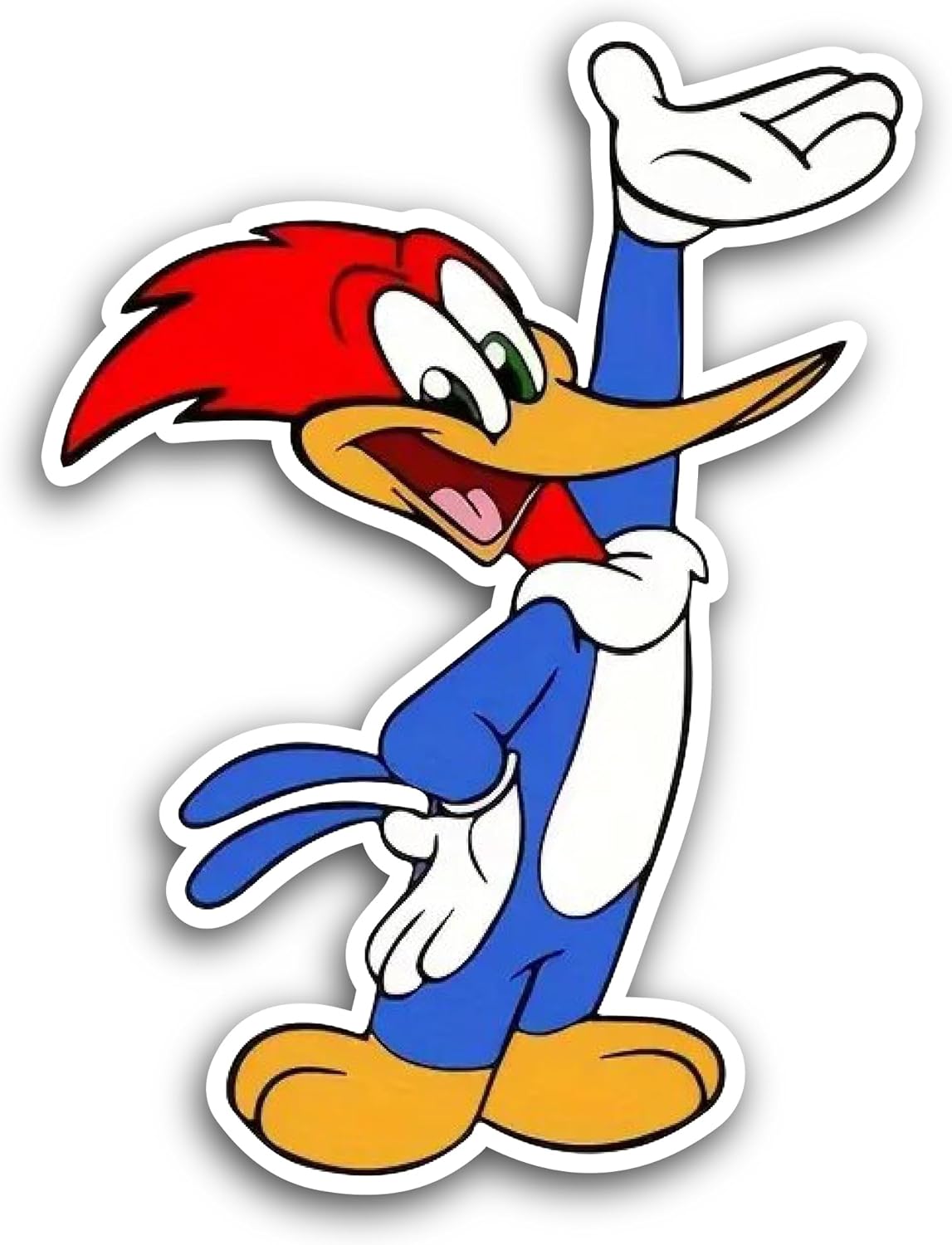 2 (Pieces) 3" and 5" Blue Woodpecker Sticker, Waterproof Vinyl Decals for Many Purpose Like Cars, Trucks, Laptops, Phones, Windows and More