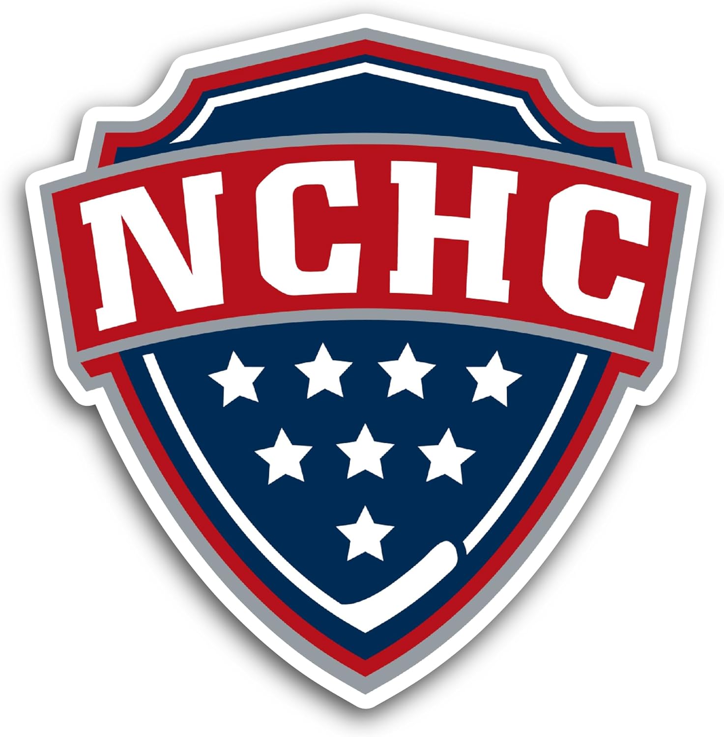 2 (Pieces) 3" and 5" National C0llegiate Hockey Conference Sticker, Waterproof Vinyl Decals for Many Purpose Like Cars, Trucks, Laptops, Phones, Windows and More
