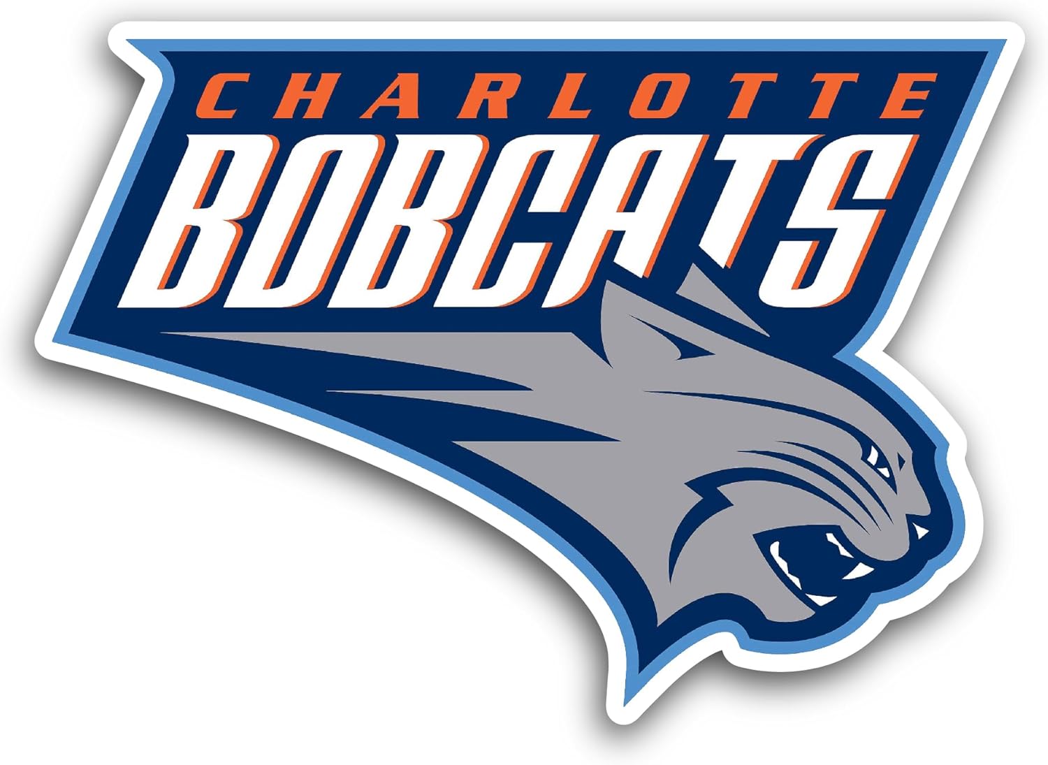 2 (Pieces) 3" and 5" Charl0tte B0bcats Logo Decal Sticker, Waterproof Vinyl Decals for Many Purpose Like Cars, Trucks, Laptops, Phones, Windows and More