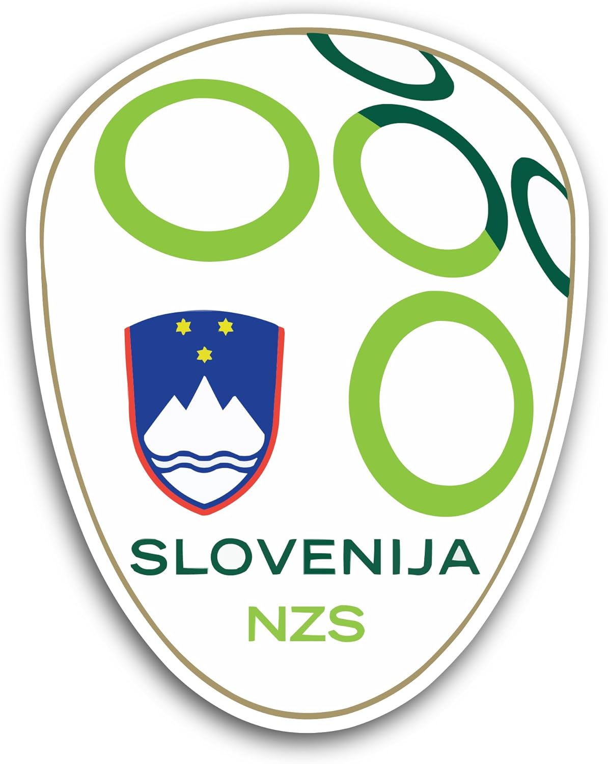 2 (Pieces) 3" and 5" Sl0venia Football Sticker, Waterproof Vinyl Decals for Many Purpose Like Cars, Trucks, Laptops, Phones, Windows and More