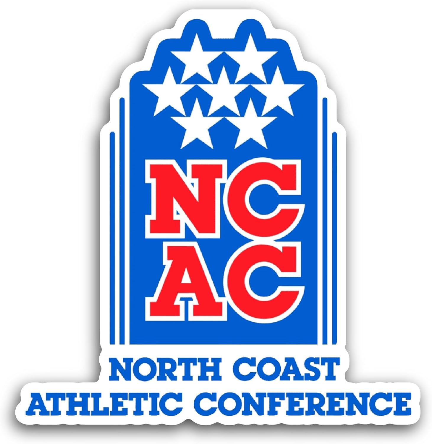 2 (Pieces) 3" and 5" N0rth Coast Athletic Conference Sticker, Waterproof Vinyl Decals for Many Purpose Like Cars, Trucks, Laptops, Phones, Windows and More