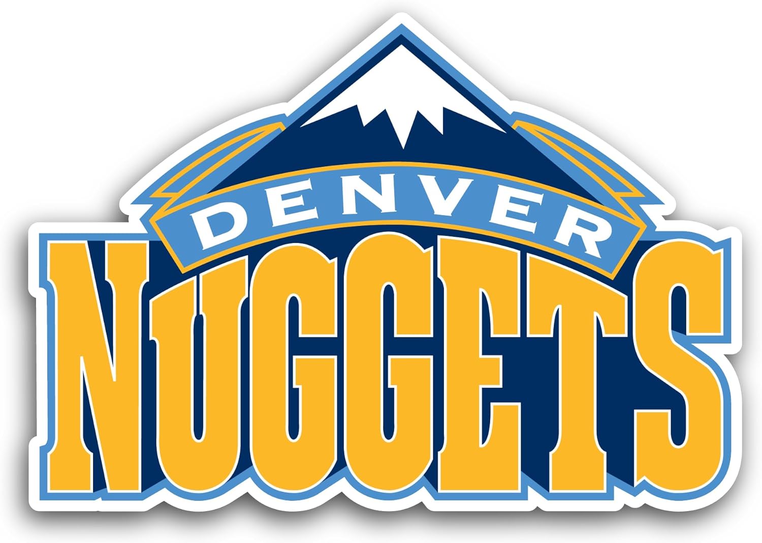 2 (Pieces) 3" and 5" D3nver Nugg3ts Logo Decal Sticker, Waterproof Vinyl Decals for Many Purpose Like Cars, Trucks, Laptops, Phones, Windows and More