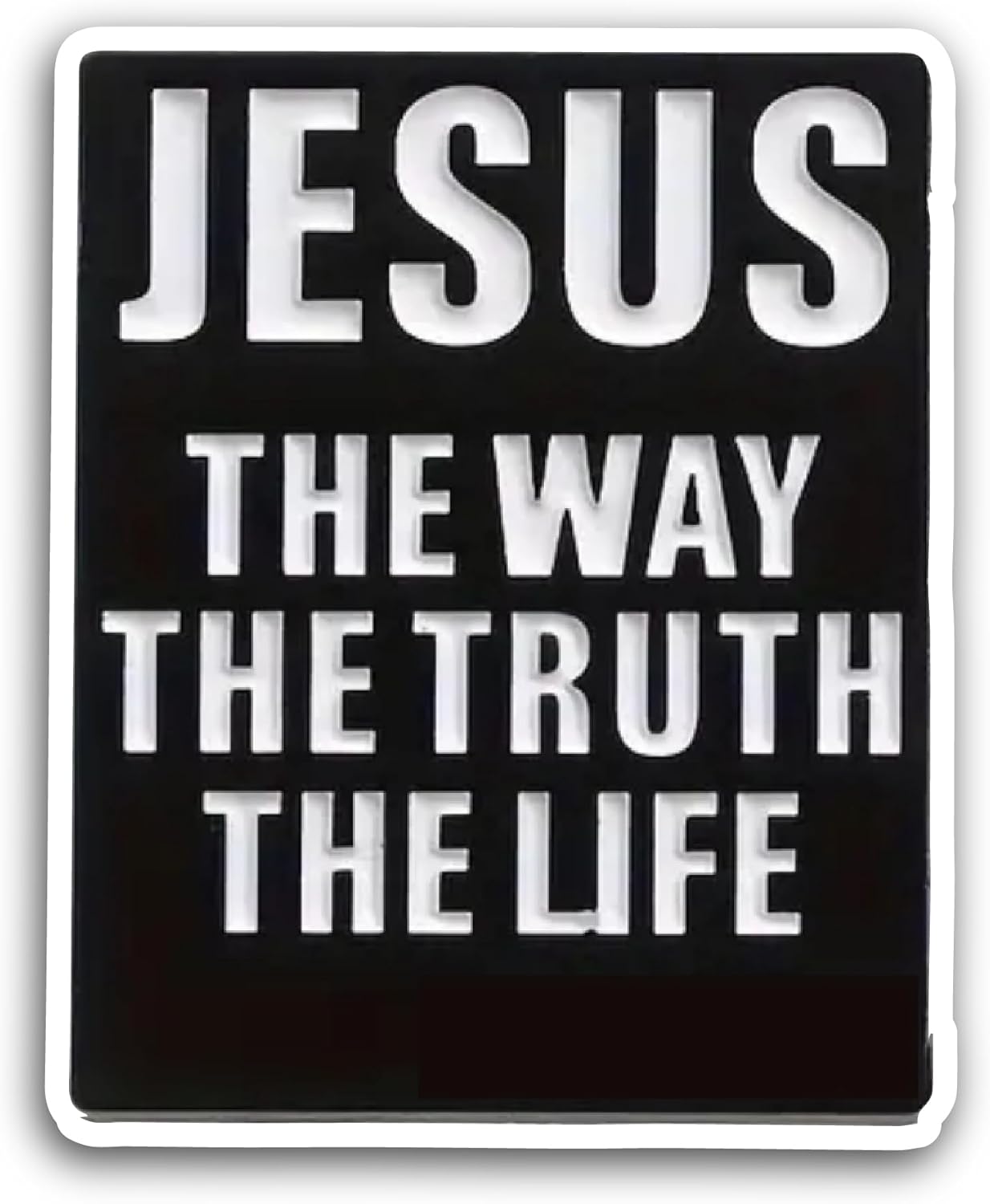 2 (Pieces) 3" and 5" Jesus The Way The Truth Sticker, Waterproof Vinyl Decals for Many Purpose Like Cars, Trucks, Laptops, Phones, Windows and More
