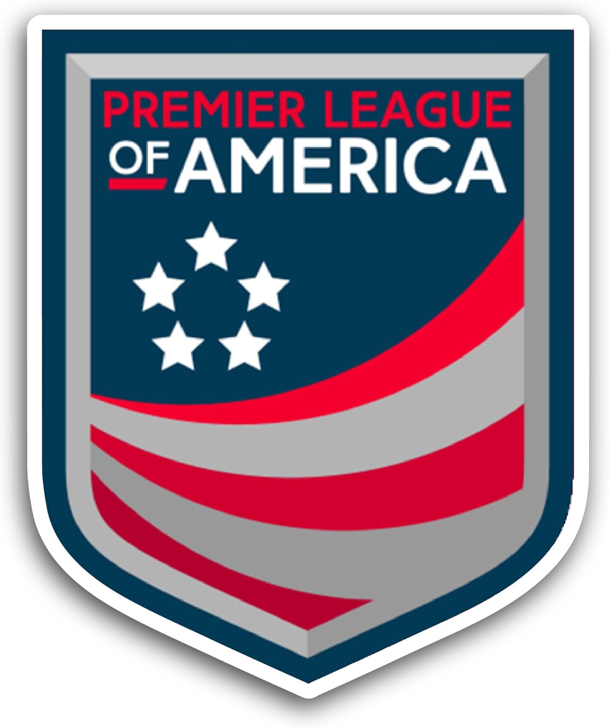 2 (Pieces) 3" and 5" Premier League of Am3rica Sticker, Waterproof Vinyl Decals for Many Purpose Like Cars, Trucks, Laptops, Phones, Windows and More