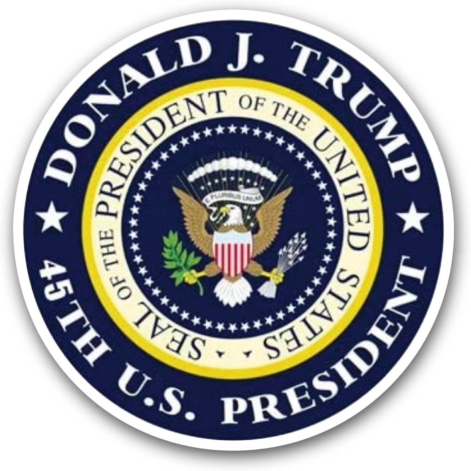 2 (Pieces) 3" and 5" Donald J Trump Sticker, Waterproof Vinyl Decals for Many Purpose Like Cars, Trucks, Laptops, Phones, Windows and More
