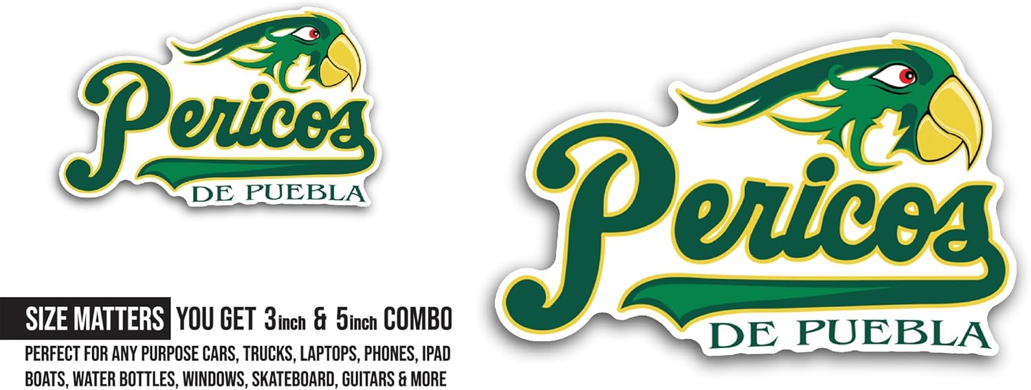 2 (Pieces) 3" and 5" Peric0s Baseball Logo Decal Sticker, Waterproof Vinyl Decals for Many Purpose Like Cars, Trucks, Laptops, Phones, Windows and More