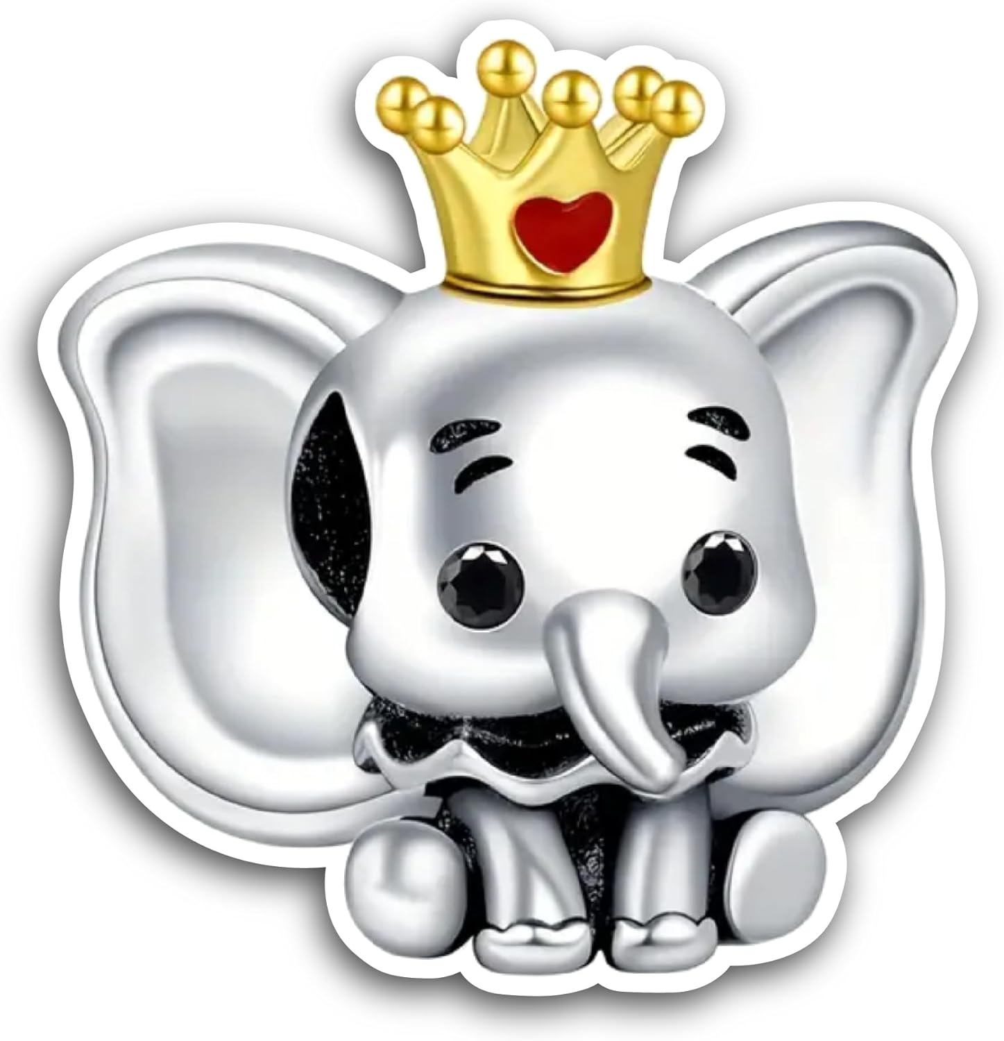 2 (Pieces) 3" and 5" Cute Elephant Sticker, Waterproof Vinyl Decals for Many Purpose Like Cars, Trucks, Laptops, Phones, Windows and More