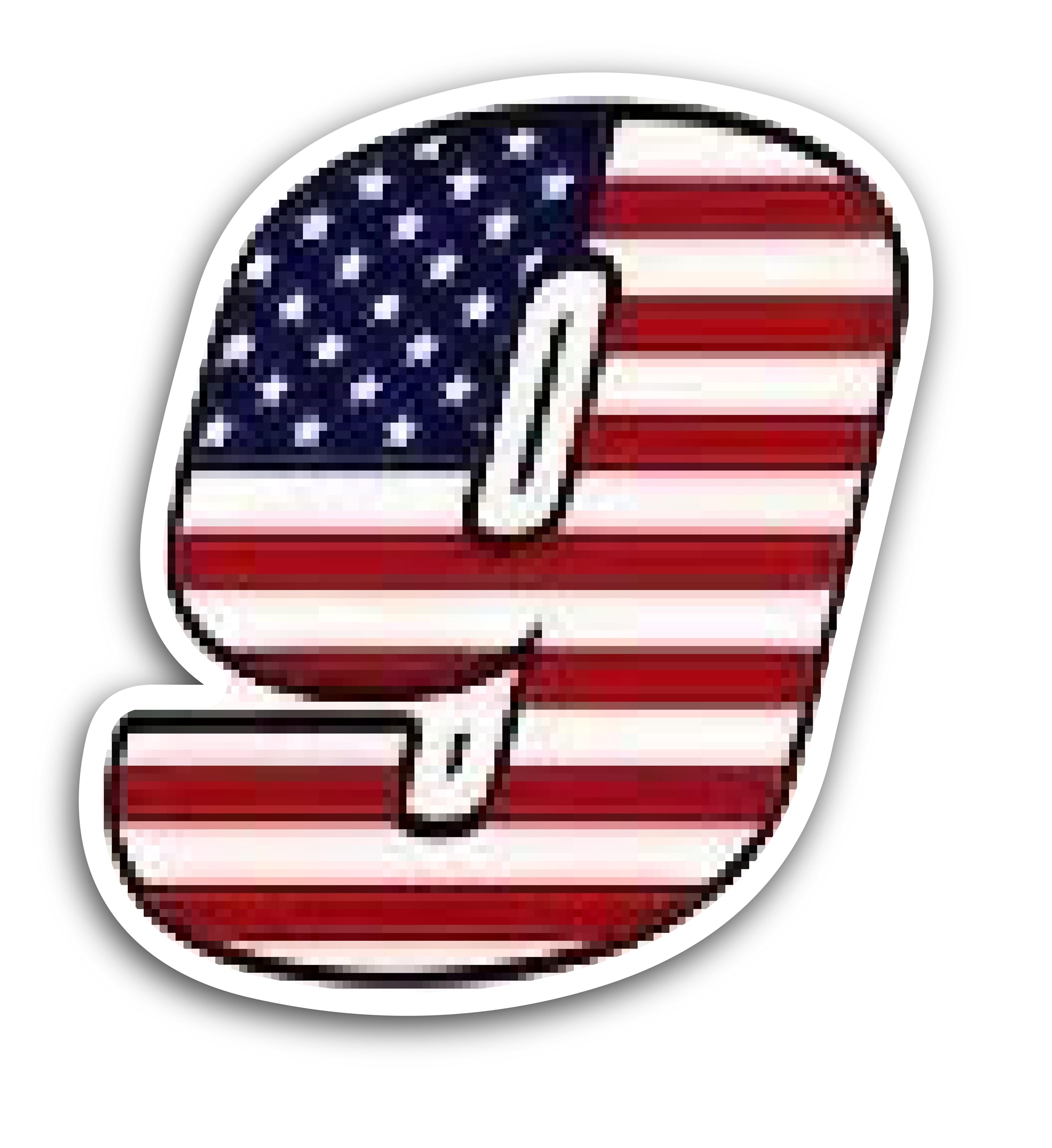 2 (Pieces) 3" and 5" Number Nine in American Flag Color Decal Sticker, Waterproof Vinyl Decals for M